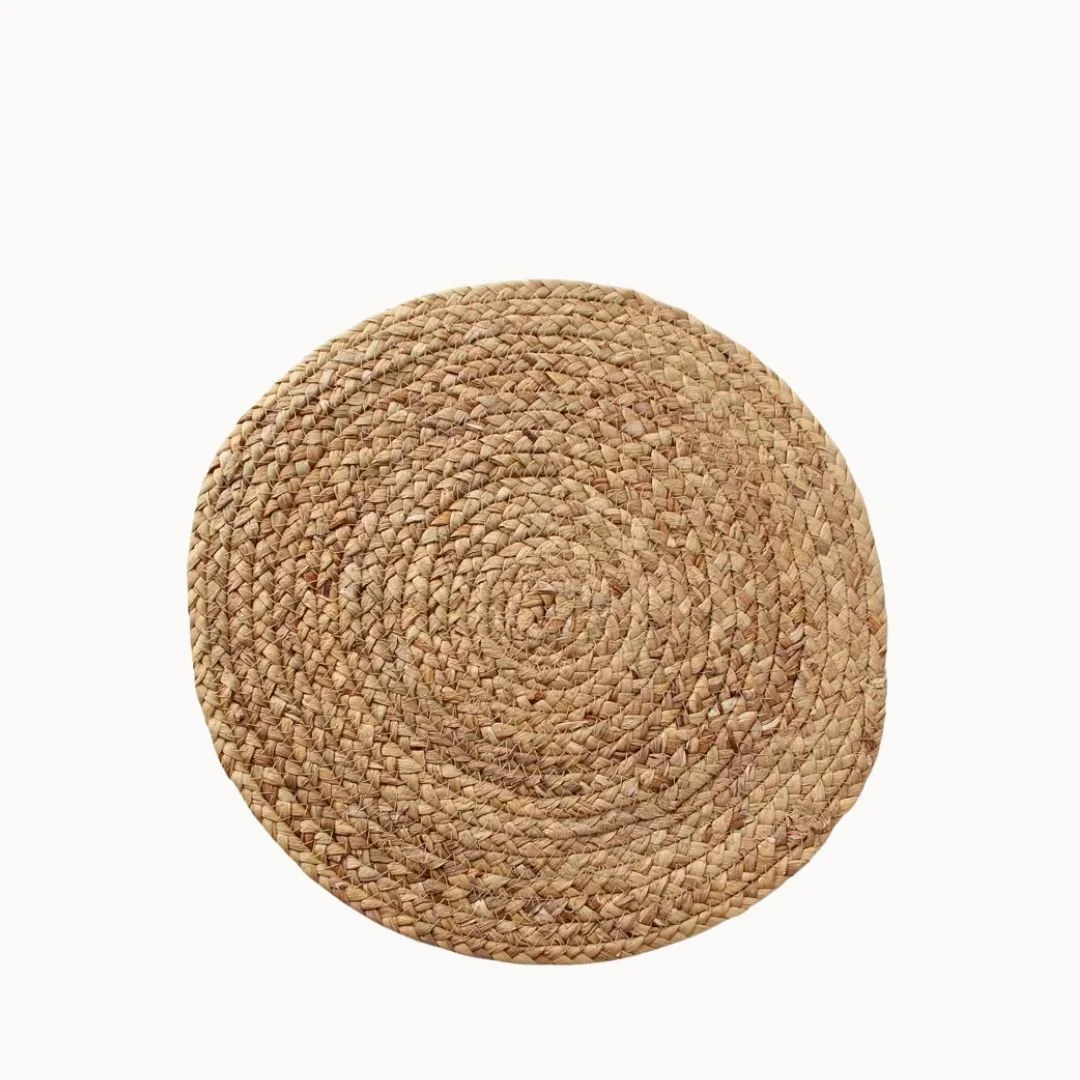 Rattan Placemat Black Saucers Tableware Hire — Black Saucers