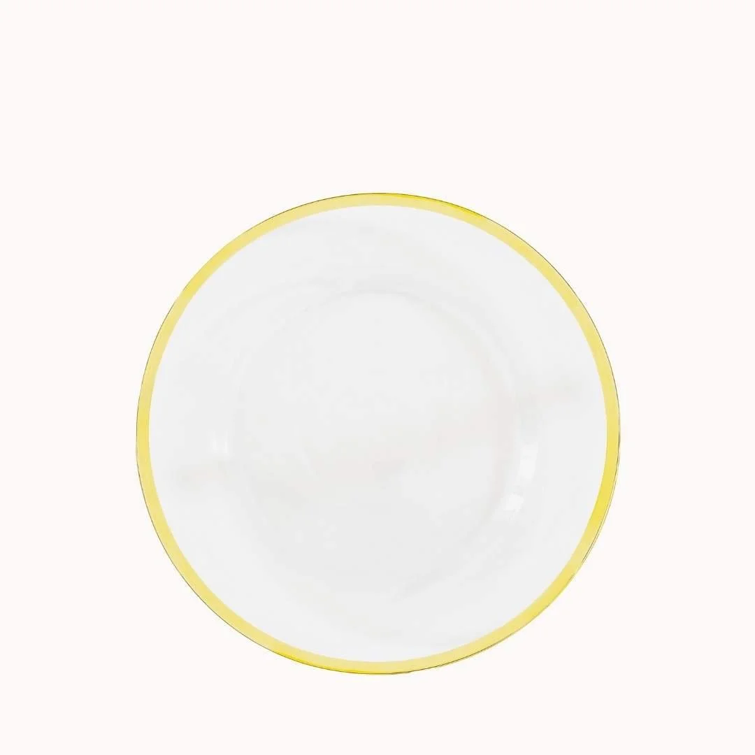 Gold Rimmed Charger Plate Black Saucers Tableware Hire — Black Saucers