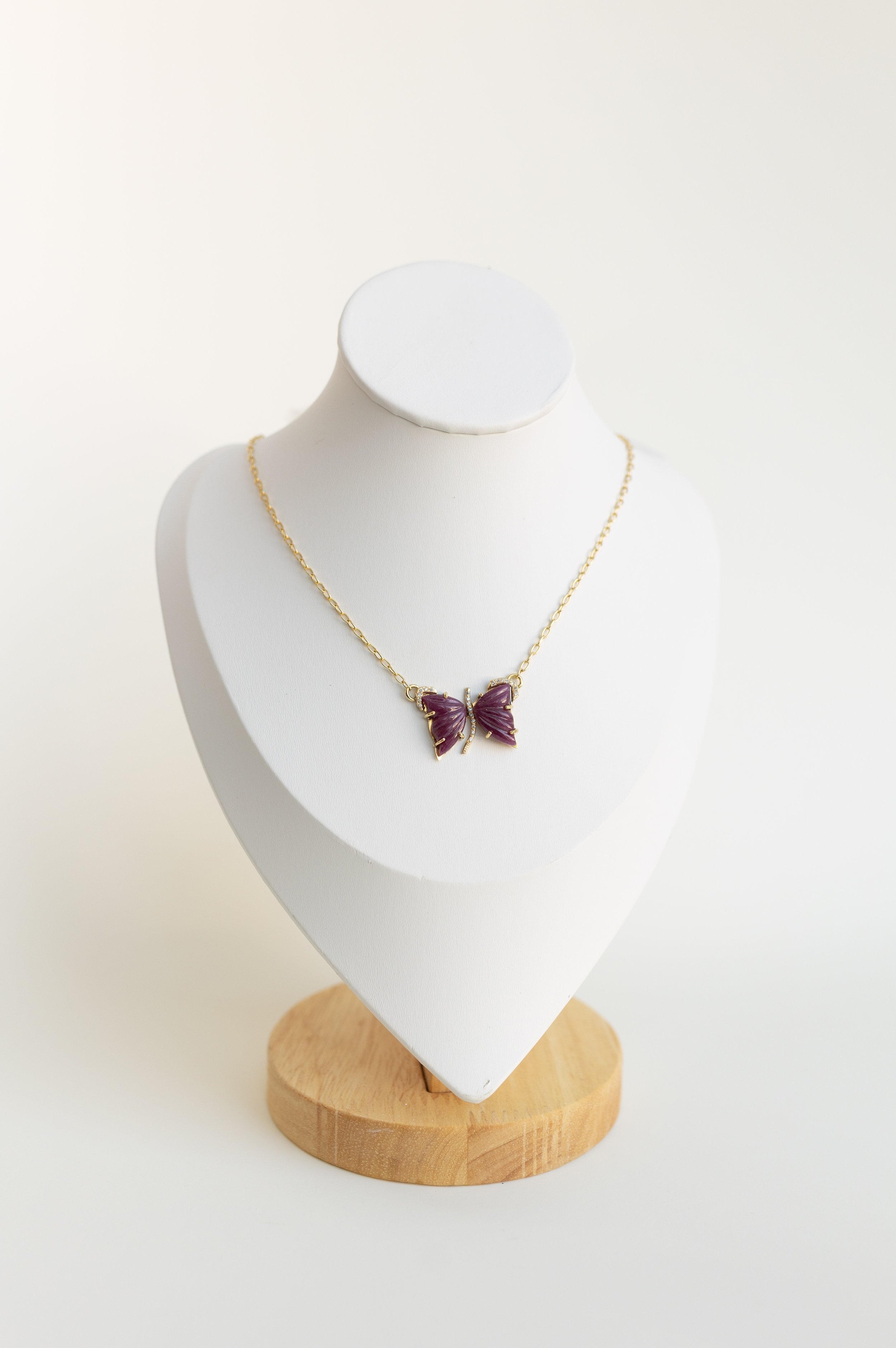 Butterfly ruby necklace