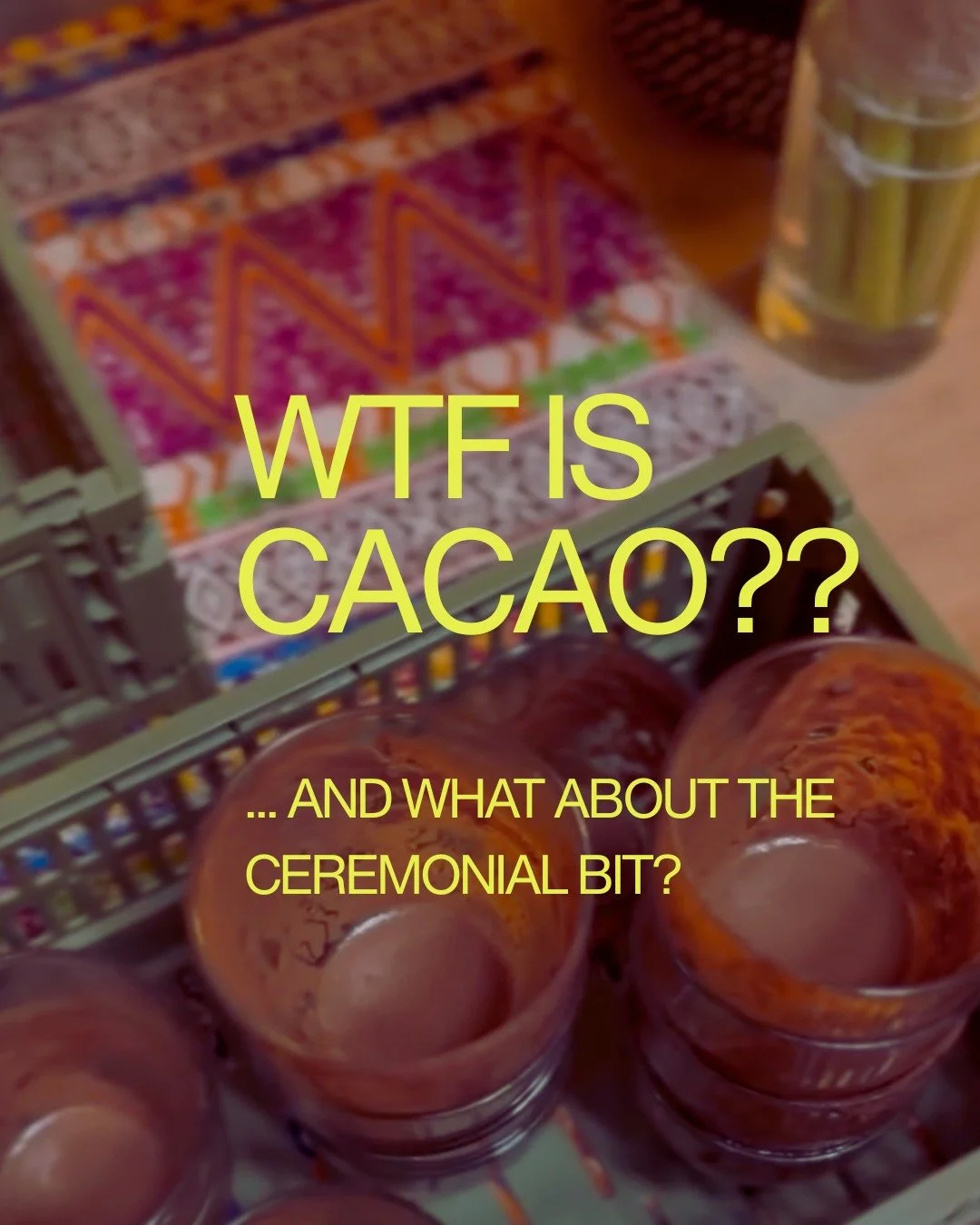 Ceremonial Cacao to us is well-produced, intentionally grown and cared for Cacao that is minimally processed. The history and mystery of cacao reach far back into the beginnings of humanity, but much of the 'aura' around cacao can be confusing and a 