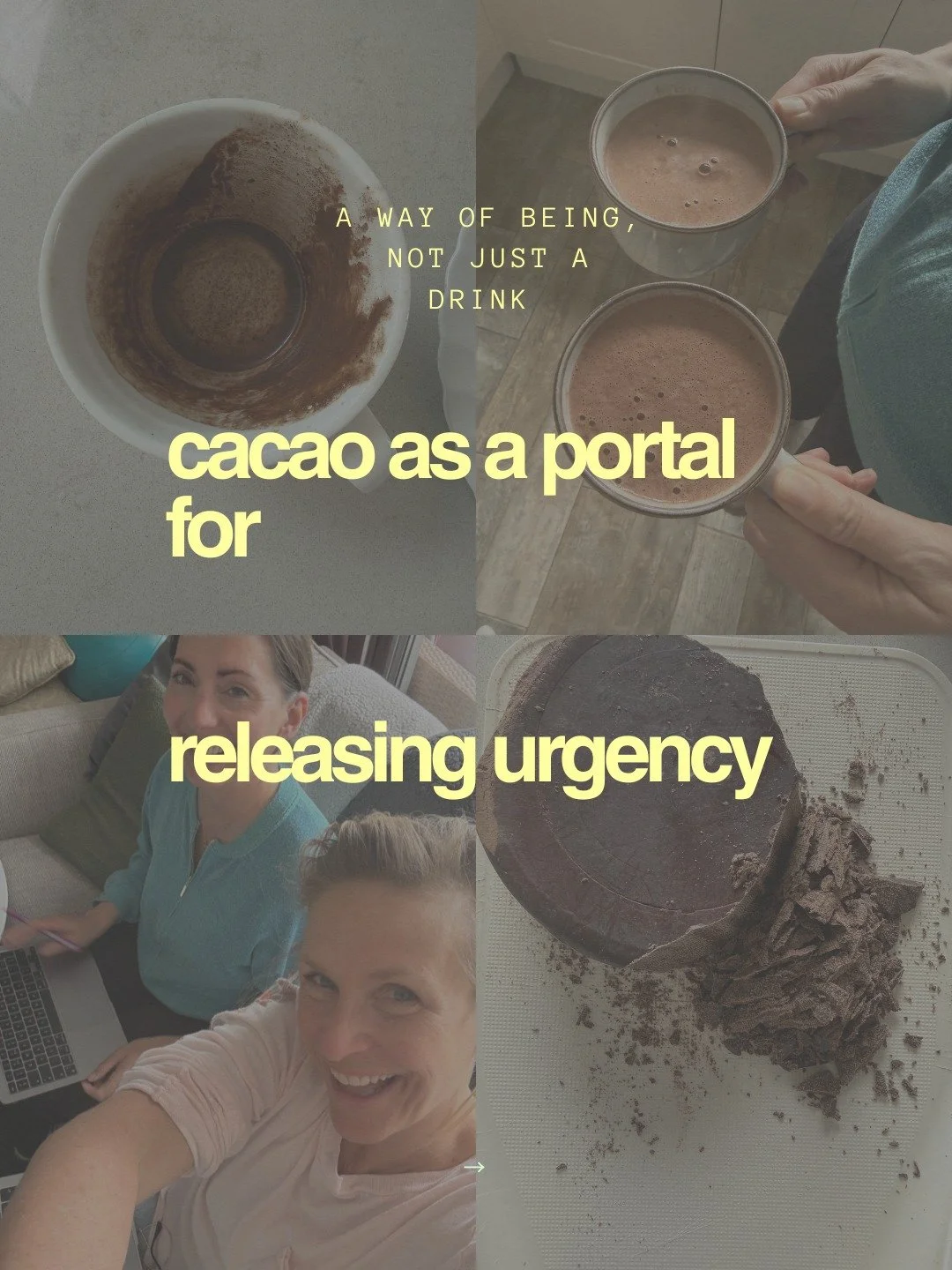 Cringing inside at this photo of us AND trusting that the cringe is trying to stop us being seen as real and messy and slow and different in a culture that normalises wellness + business as looking, sounding and being a certain way. That's the real c