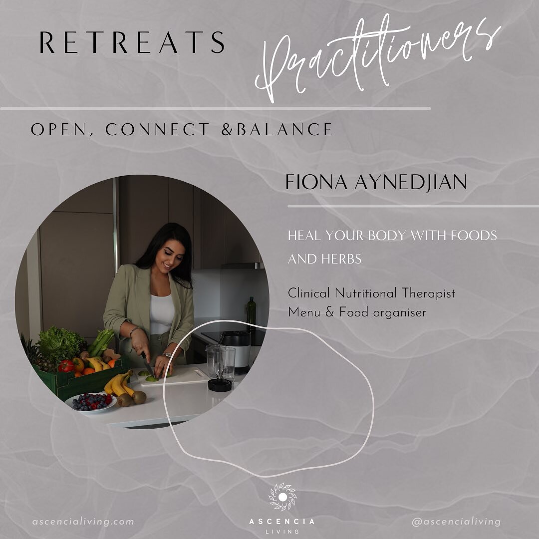 We are happy to present our holistic nutritional therapist Fiona Aynedjian BSc, mBANT, rCNHC, DipCNM.
She has designed and will be preparing the healthy fresh buffet for our upcoming retreat OPEN, CONNECT &amp; BALANCE. 
&ldquo;Heal your mind and bod