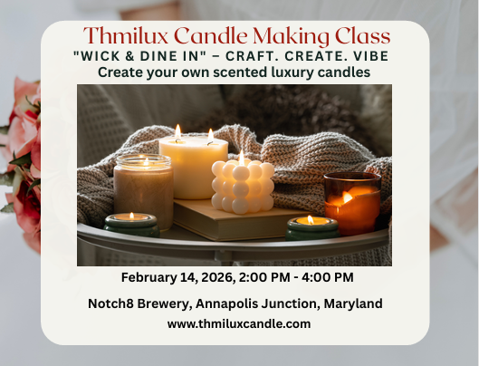 CANDLE MAKING CLASS- WICK &amp; DINE IN