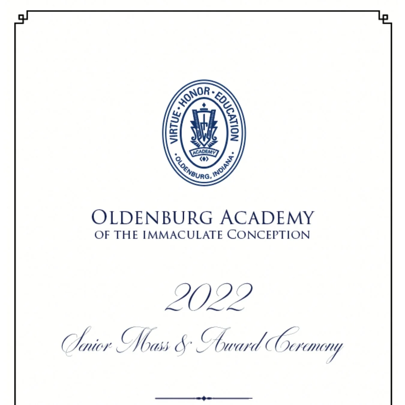 2022 Senior Mass and Award Ceremony