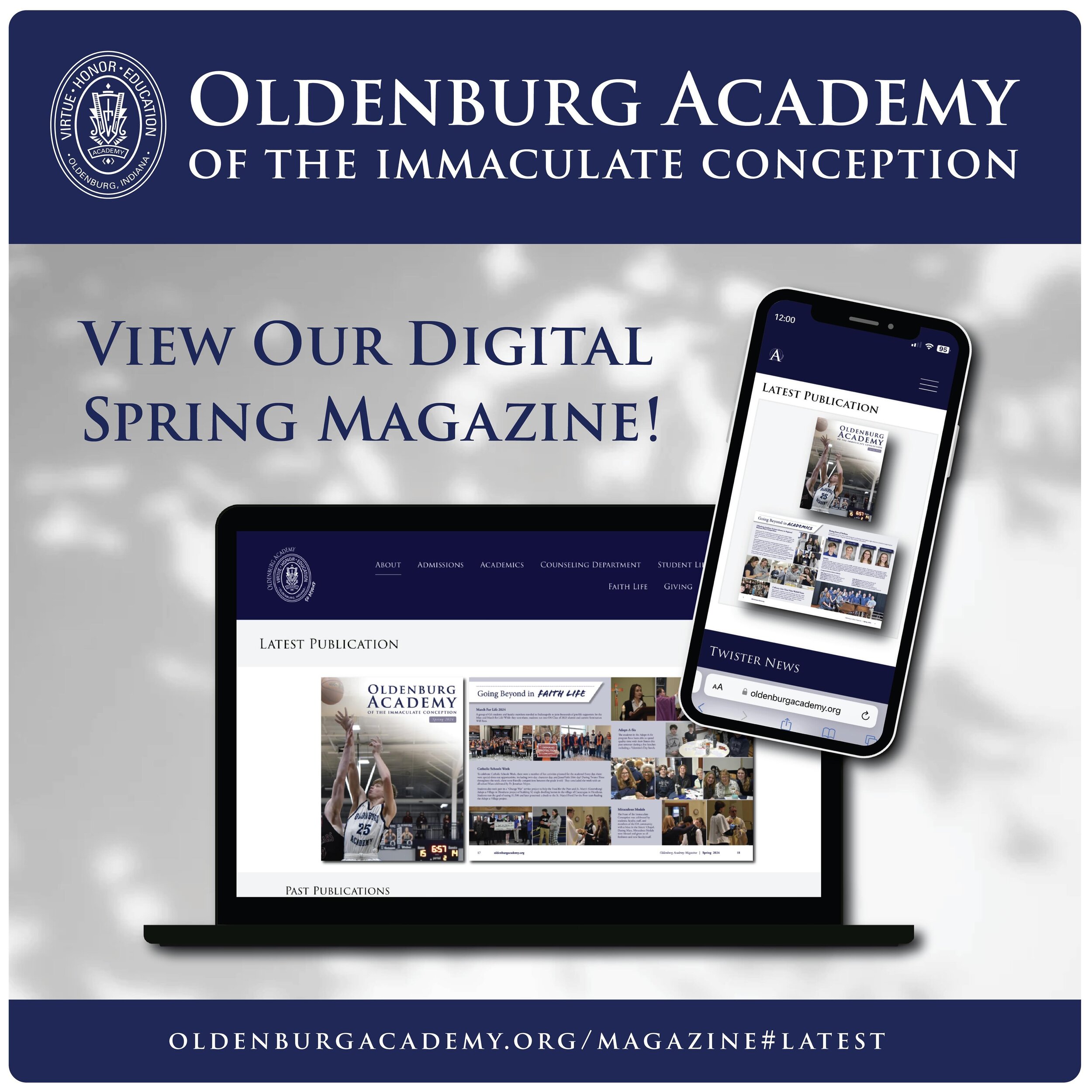 Our digital Spring Magazine is live on our website! 

Check it out by visiting oldenburgacademy.org/magazine#latest or click the link in our bio!