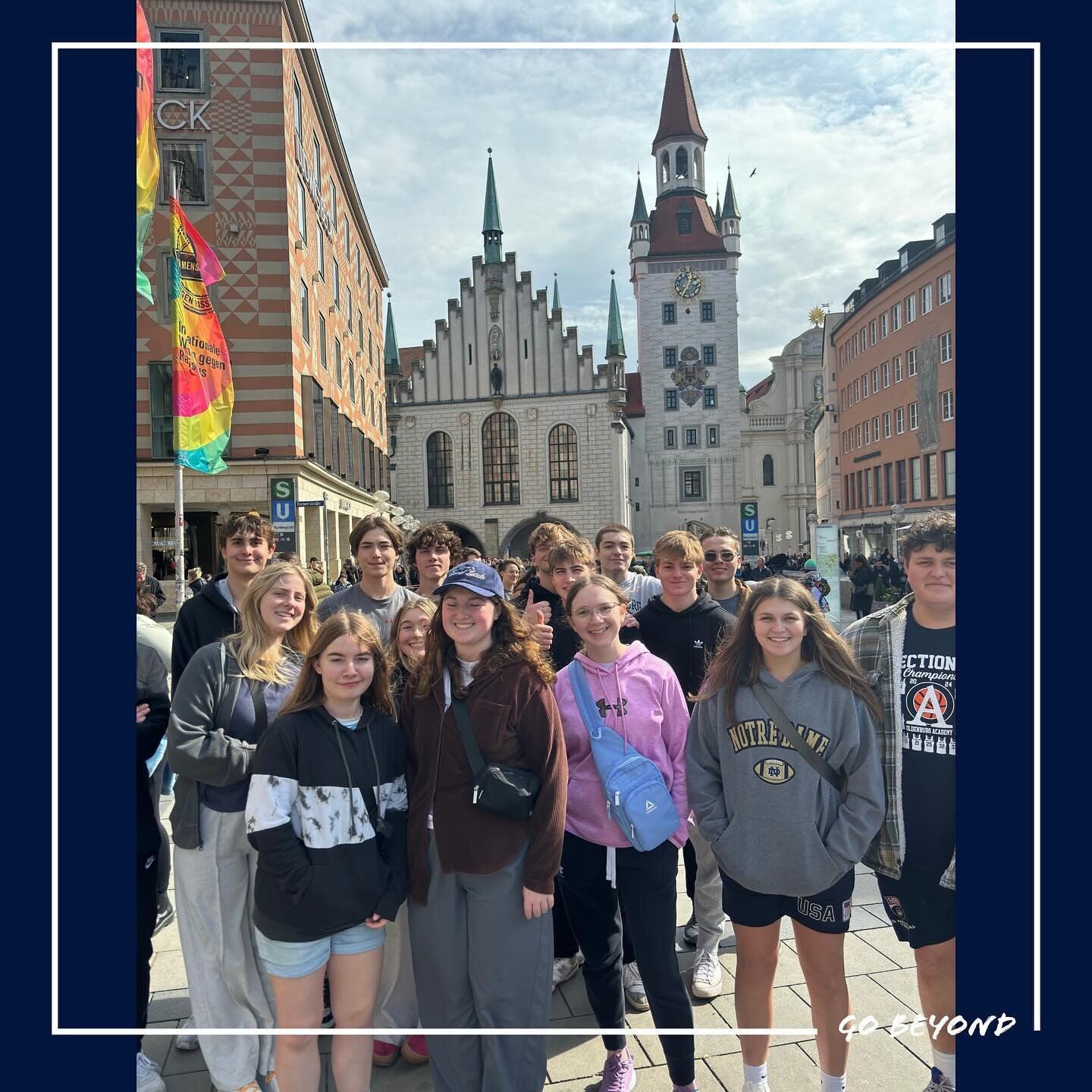23 Oldenburg Academy students spent their spring break on an excursion in Europe. They visited Germany, Austria, Lichtenstein and Switzerland. Numerous excursions and tours were set up to learn about the history of the different countries. Mr. Hartma