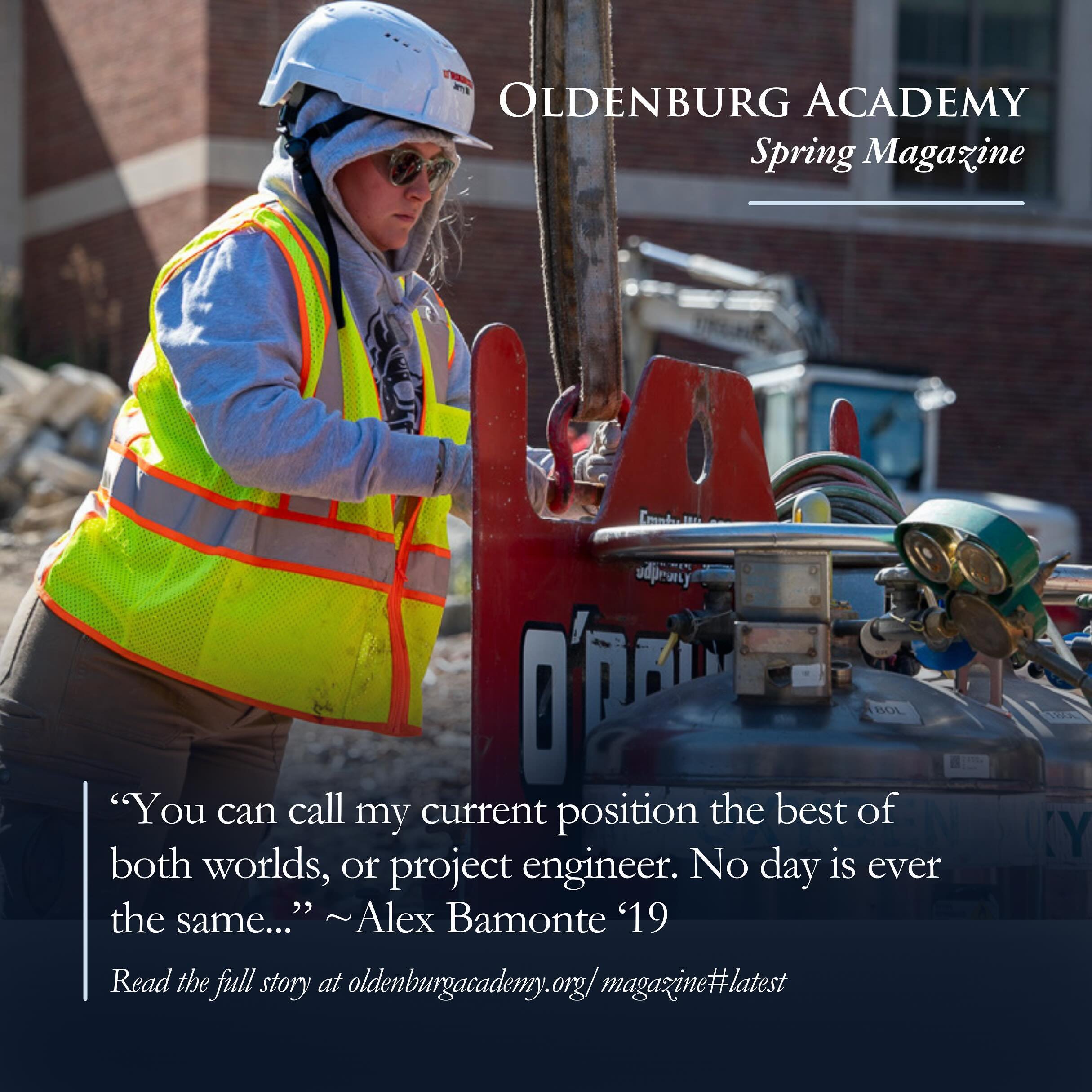 Read the full story and view more OA alumni updates by visiting oldenburgacademy.org/magazine#latest or click the link in our bio!