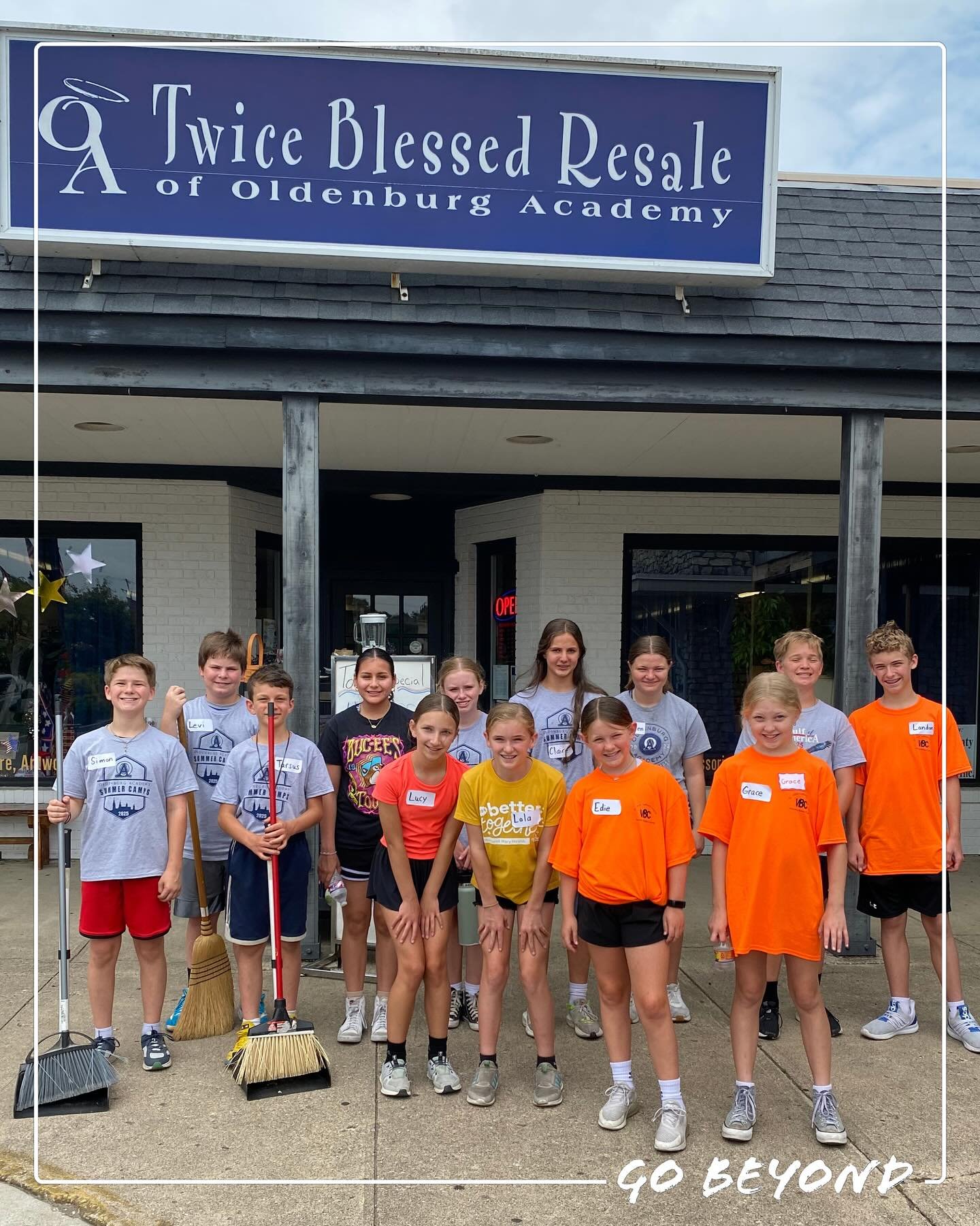 The OA service camp took place last week. 14 area 6th-8th graders joined us for a variety of projects each day. We had a delightful group of cheerful givers!

* Twice Blessed: organize, sort items, pull weeds, and sweep entrance and back area

* Gree
