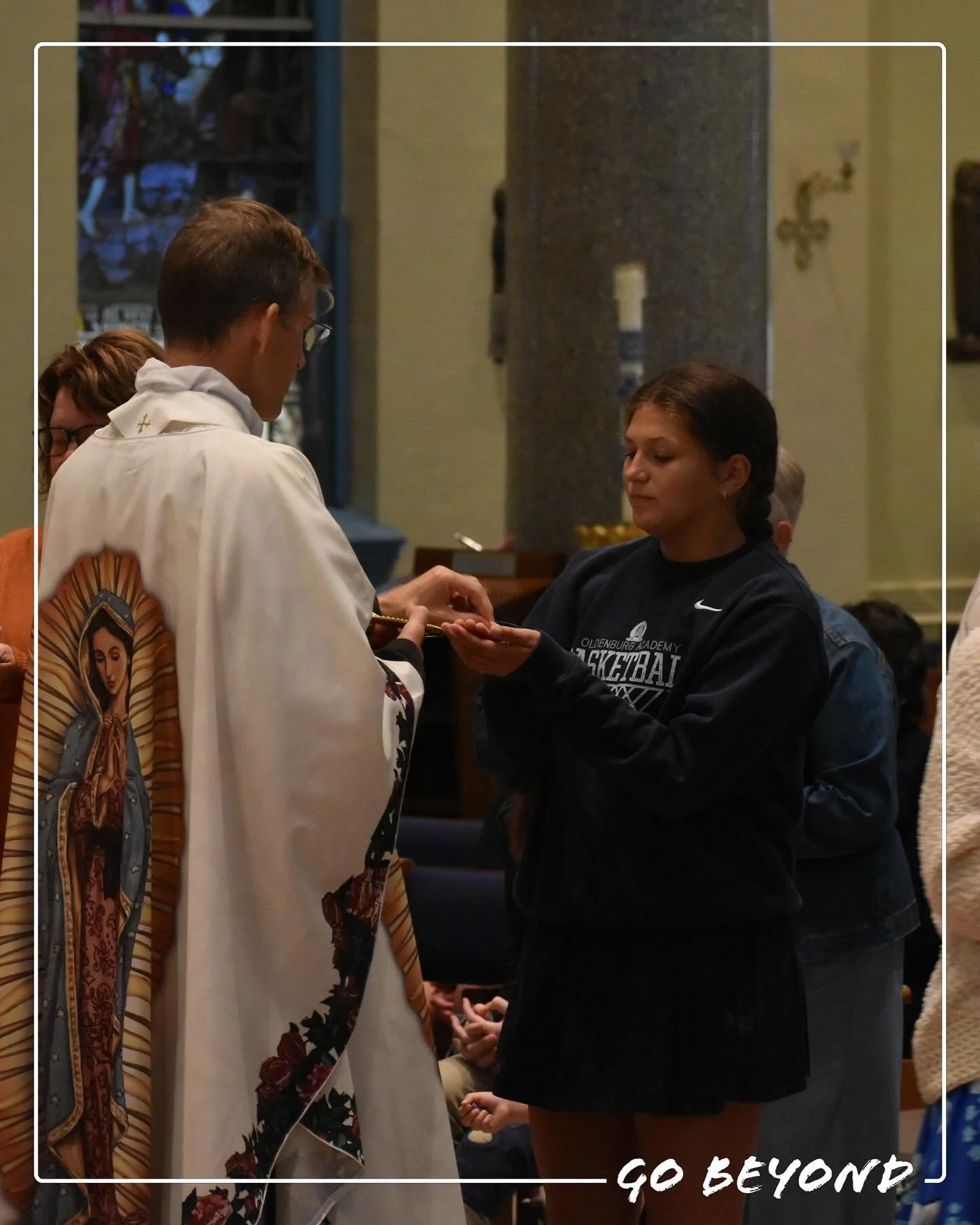 On Monday morning, students, faculty, and staff gathered for Mass in celebration of the Feast of the Nativity of the Blessed Virgin Mary in the Sisters&rsquo; Chapel! It was also our Grandparents Day Mass! It was so wonderful to see everyone and cele
