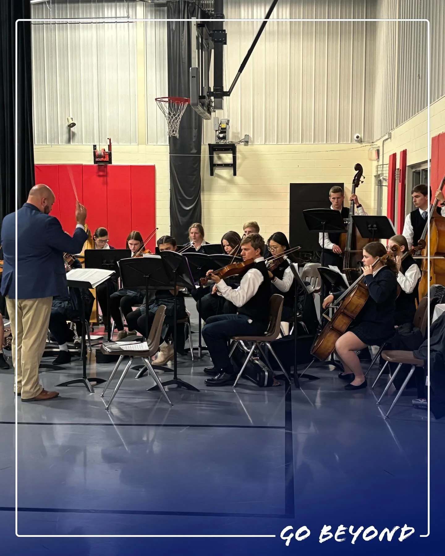 Our orchestra performed at St. Louis School&rsquo;s Veterans Day Program&mdash;an honor to celebrate those who serve. 🇺🇸

We were especially proud to see Dave Kuntz, an OA Class of 2017 and St. Louis Class of 2013 alum, who is currently serving in 
