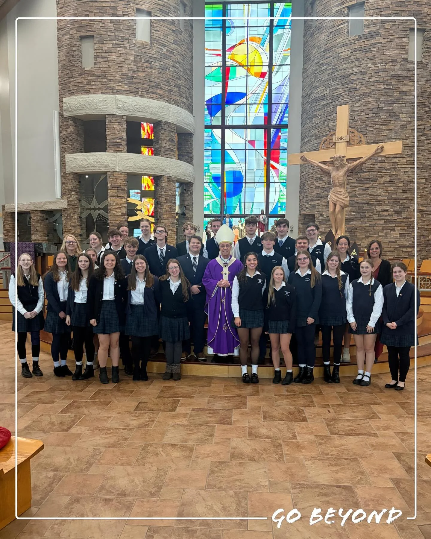 On Wednesday, our seniors joined nearly 1,300 peers from schools across the Archdiocese for a special Mass. Archbishop Thompson celebrated the liturgy and shared a powerful message with them: &ldquo;O Jesus, I surrender myself to You. Take care of ev