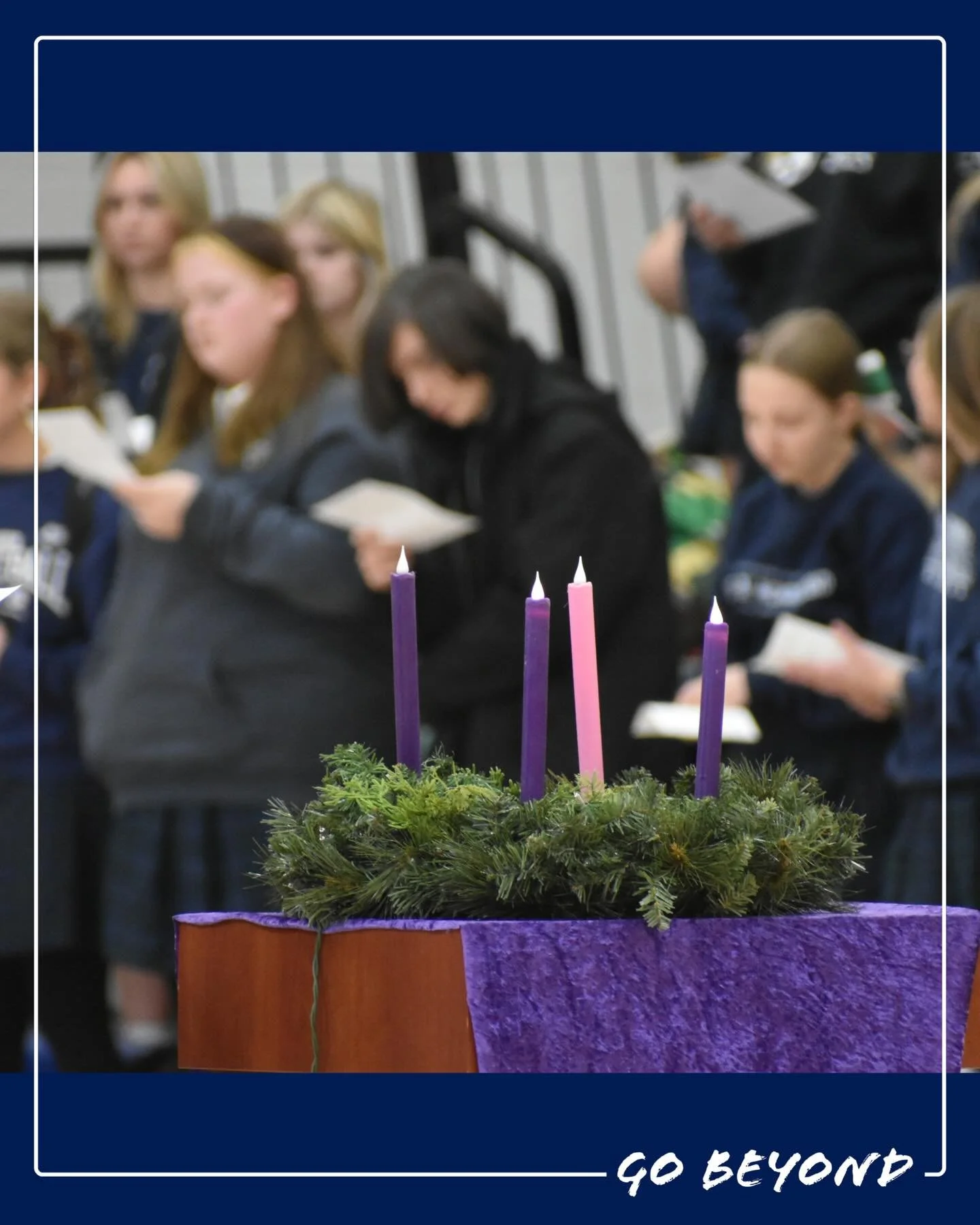 Our students, faculty, and staff have been joyfully preparing for Christmas throughout this Advent season. 

Last week, we gathered for Advent Eucharistic Adoration, Benediction, and confessions. We are grateful to Fr. Meyer, Fr. Hollowell, Fr. Wrigh