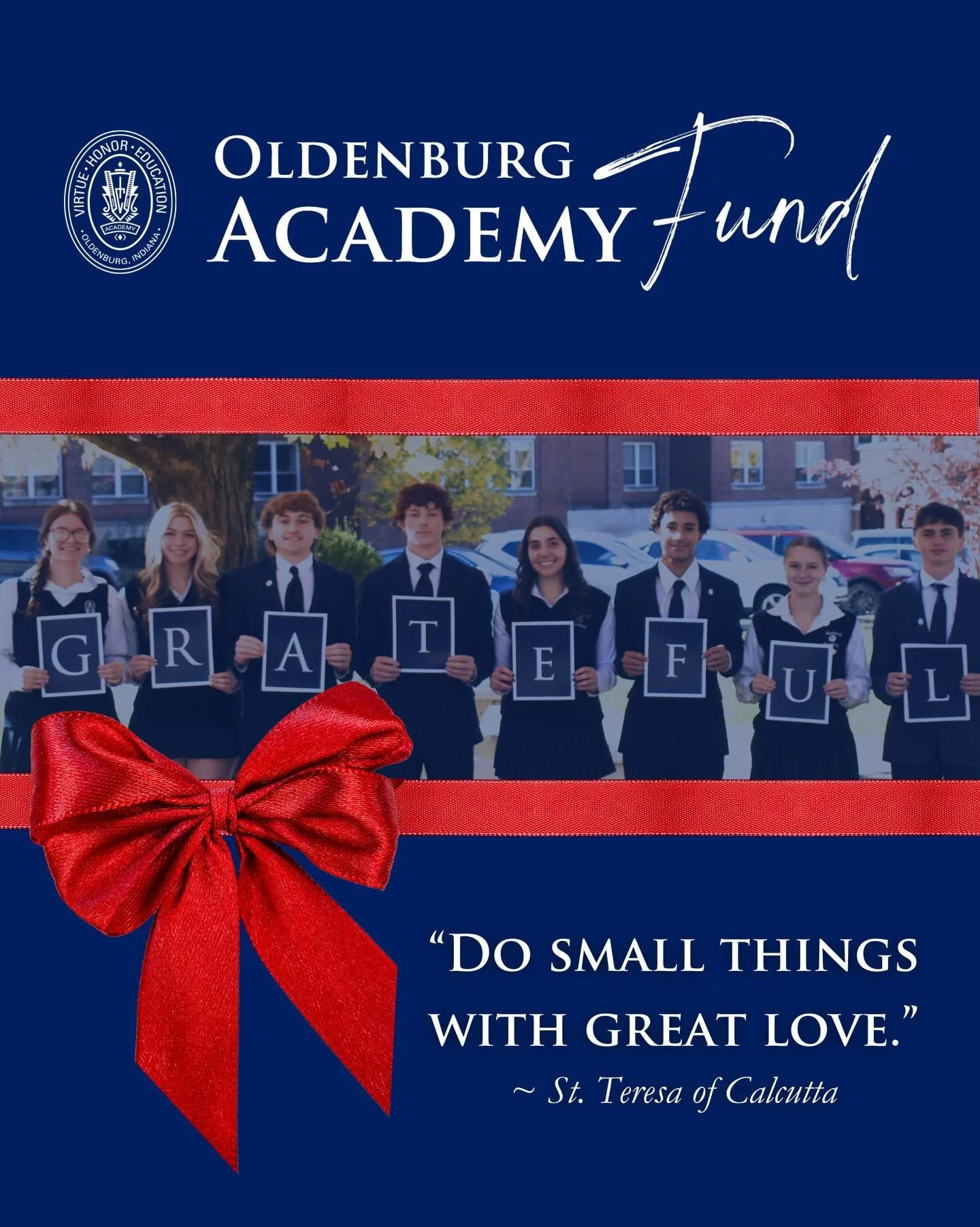✨ A Christmas Season of Gratitude ✨

As we continue to celebrate the Christmas season, we are reminded of the many blessings we have received&mdash;especially the generosity of the Oldenburg Academy community. We are deeply grateful for our donors wh