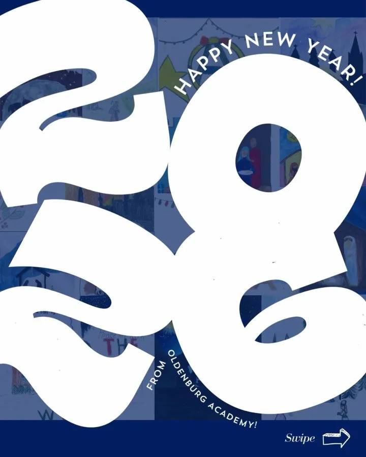 Happy New Year from Oldenburg Academy!

As we begin 2026, we wanted to take a moment to celebrate some of the wonderful student artwork created for our holiday season. While a couple pieces were selected for our Christmas card, we were so impressed b