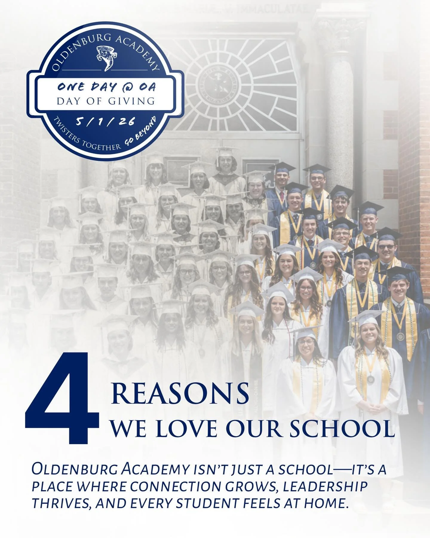 One Day @ OA is just 3 days away 💙

A few things that make Oldenburg Academy feel like home&hellip;
 ✨ A community that feels like family &mdash; where everyone is known, supported, and valued ✨ Friendships that go beyond the classroom and last a li