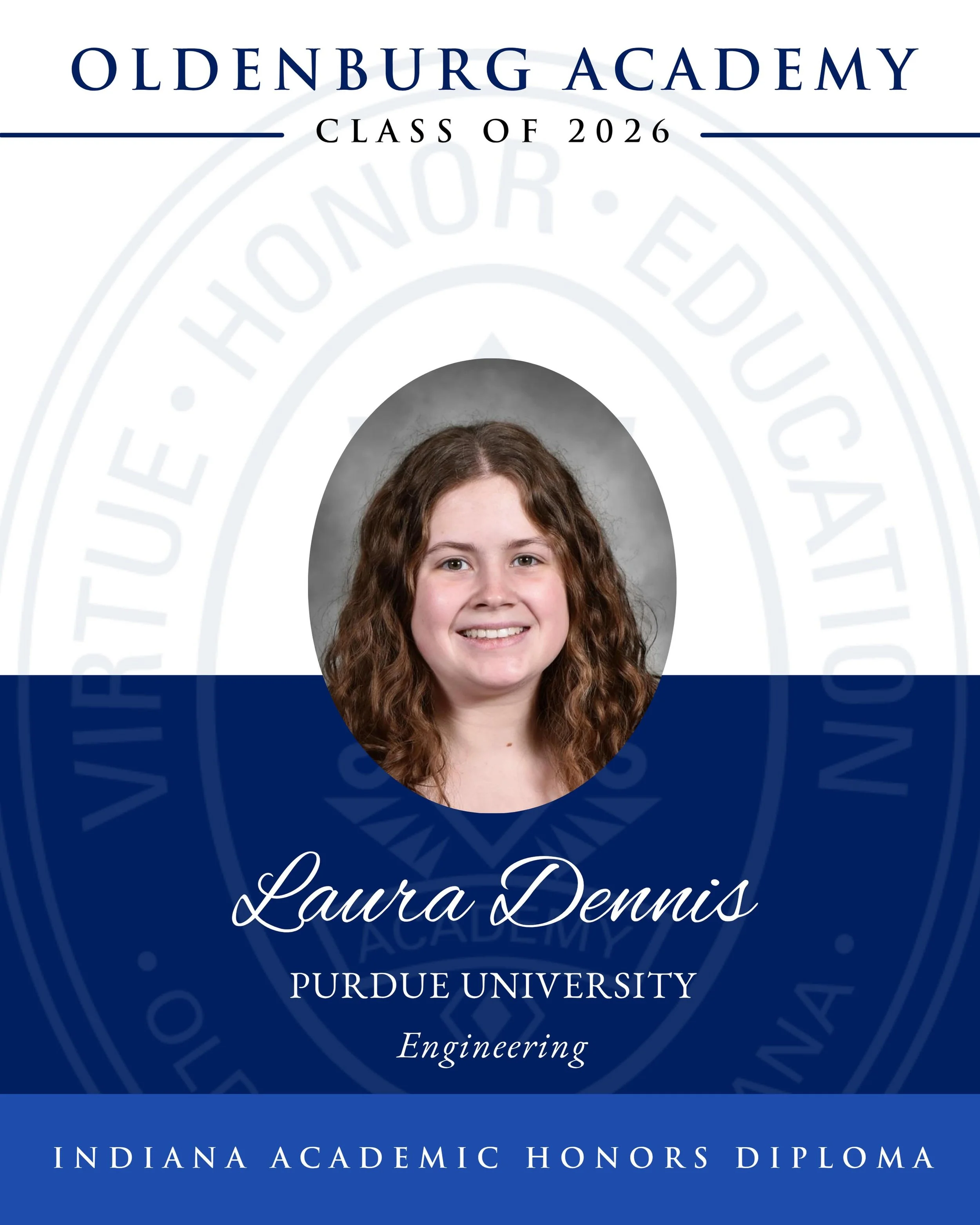 💙 🌪️ Celebrating the OA Class of 2026 ✨

Congratulations to Laura Dennis on this exciting next chapter! After graduation, she will be attending Purdue University to study Engineering. 

We are so proud of the entire class of 2026 and cannot wait to