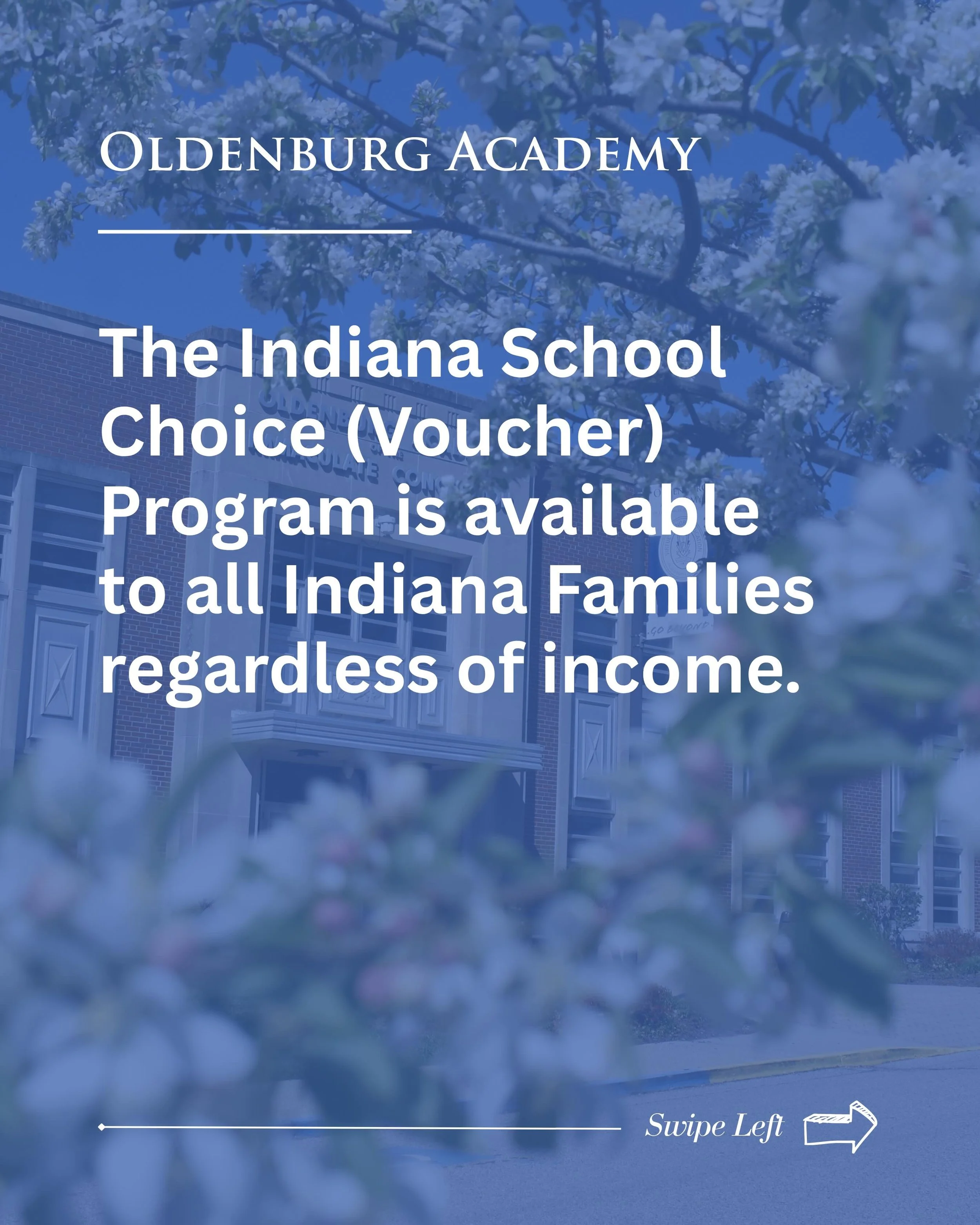 Did you know that beginning with the 2026&ndash;27 school year, ALL Indiana families are eligible to apply for the Indiana Choice Scholarship (Voucher) Program &mdash; regardless of income.

This program gives families greater access and flexibility 