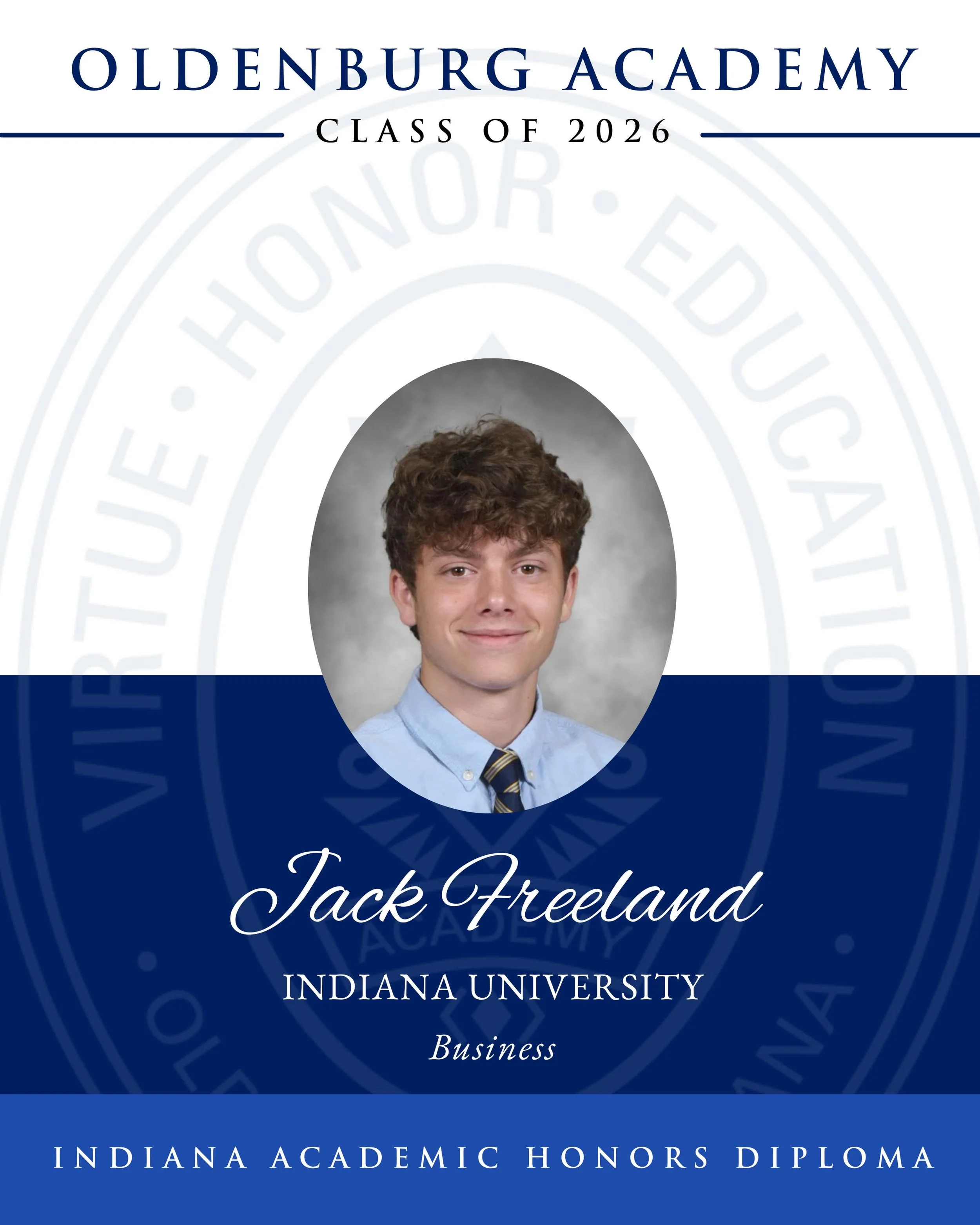 💙 🌪️ Celebrating the OA Class of 2026 ✨

Congratulations to Jack Freeland on this exciting next chapter! After graduation, he will be attending Indiana University to study Business. 

We are so proud of the entire class of 2026 and cannot wait to s