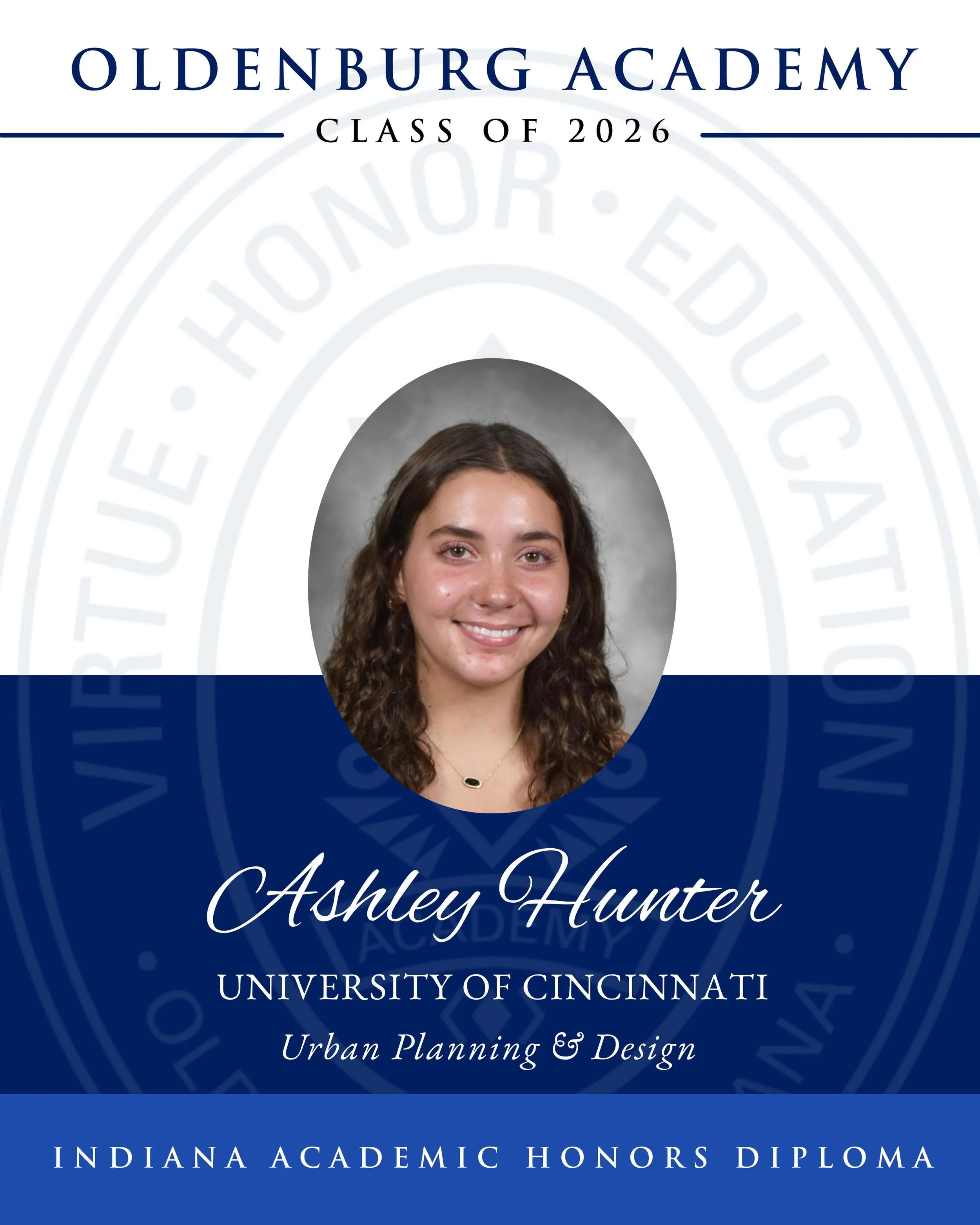 💙 🌪️ Celebrating the OA Class of 2026 ✨

Congratulations to Ashley Hunter on this exciting next chapter! After graduation, she will be attending the University of Cincinnati to study Urban Planning &amp; Design. 

We are so proud of the entire clas