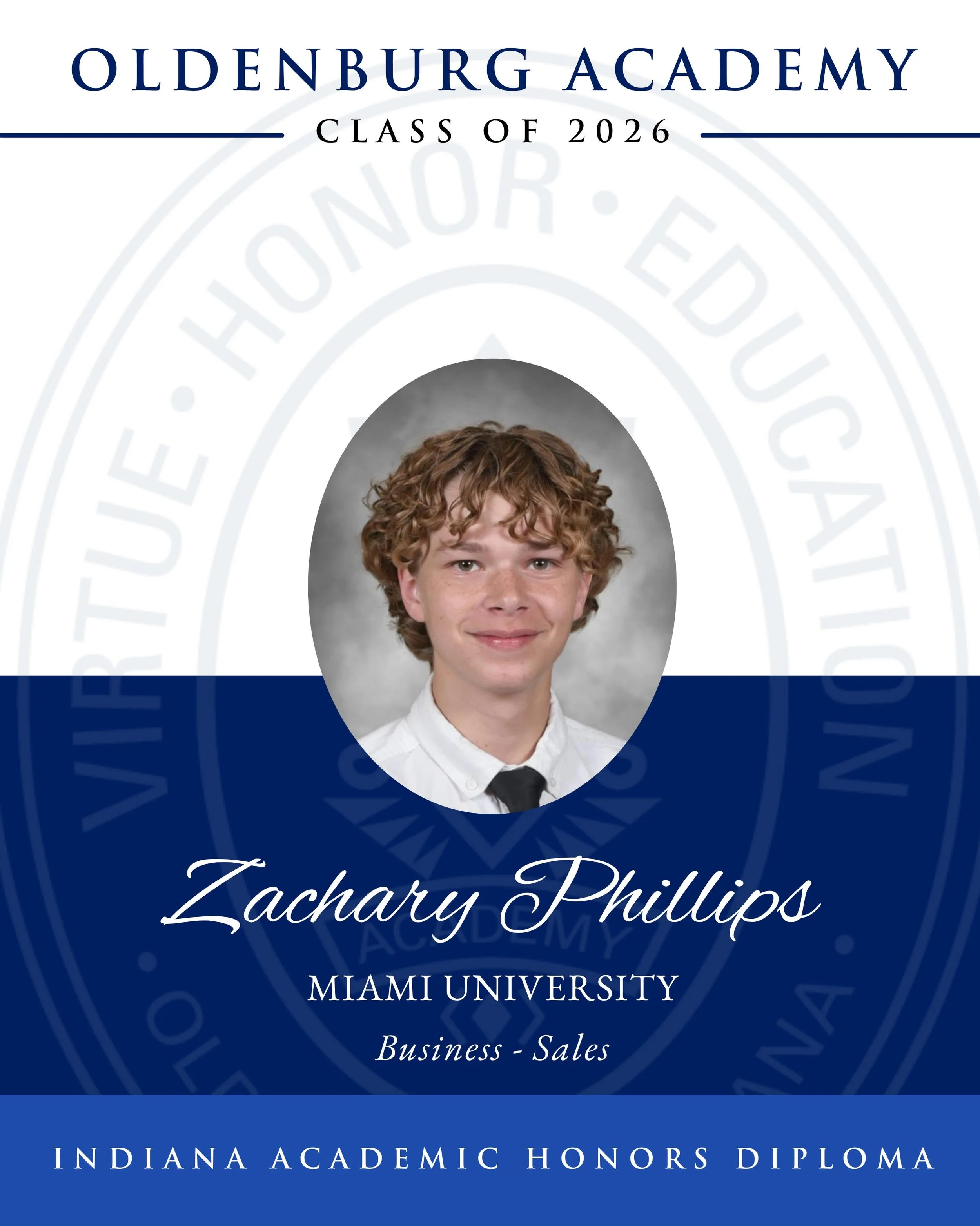 🌪️ Celebrating the OA Class of 2026 ✨

Congratulations to Zachary Phillips on this exciting next chapter! After graduation, he will be attending Miami University to study Business with plans to go into Sales. 

We are so proud of the entire class of