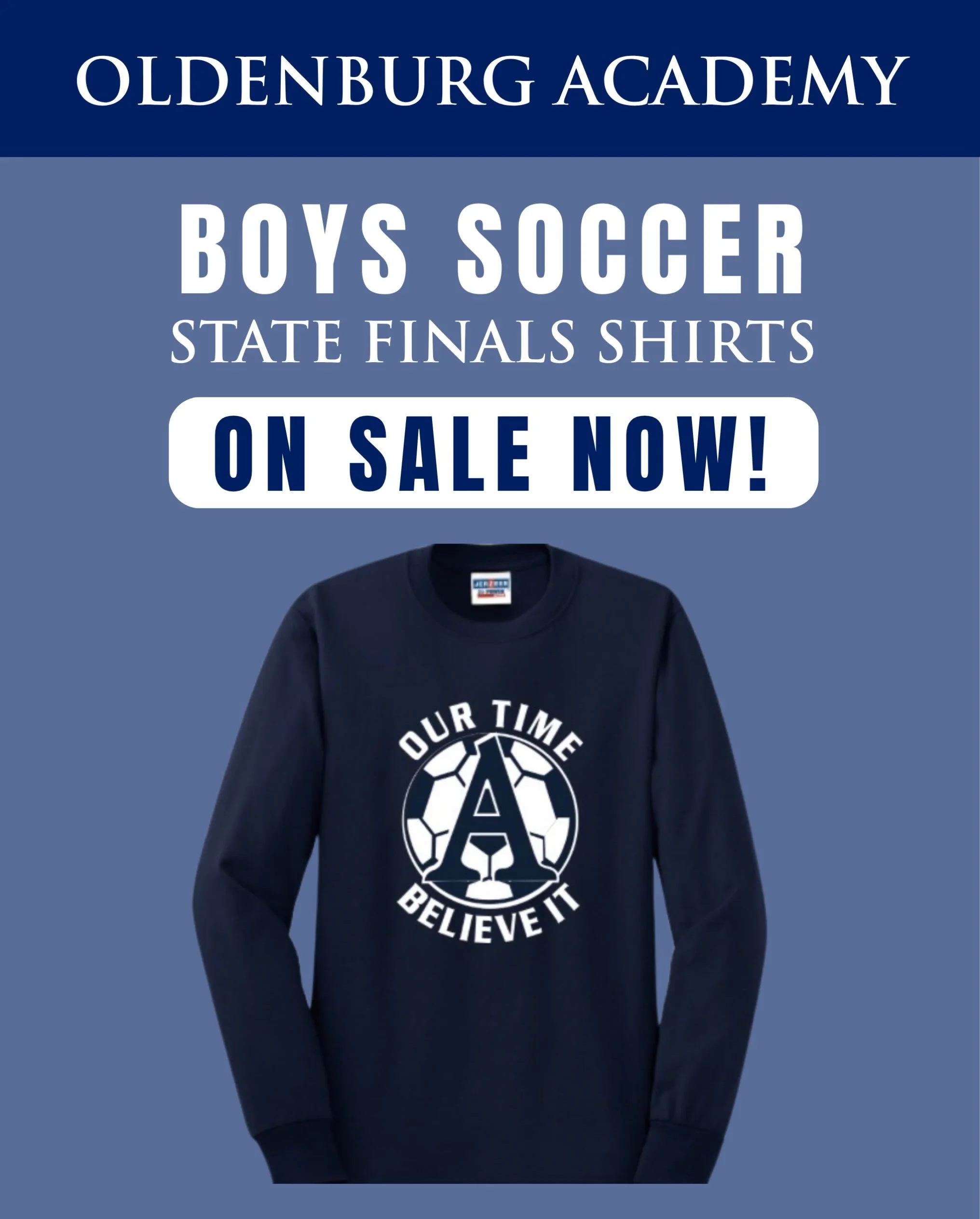 Cheer on our Twisters at State Finals!

State Finals T-shirts are available to order online! All shirts will be delivered to OA on Thursday and can be picked up at the front office.

The shop closes tomorrow at noon, so be sure to place your order so