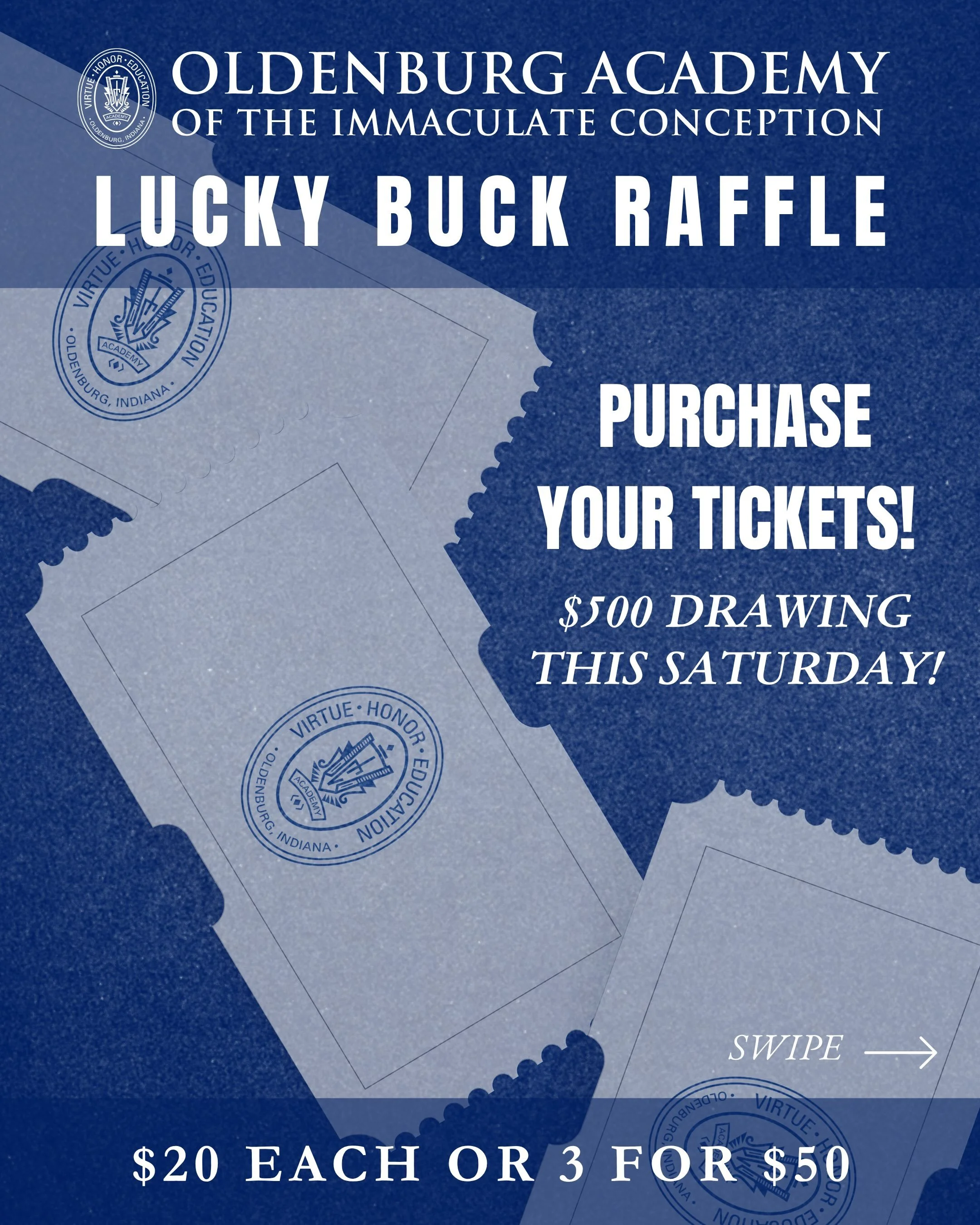 We have a $500 drawing this Saturday, October 31st, for our Lucky Buck raffle! 

Be sure to purchase your Lucky Buck Raffle tickets and get them turned in before the drawing for your chance to win the big prize!

🎟️ $20 for one ticket or 3 for $50


