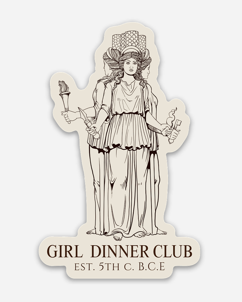 Hekate's "Girl Dinner" Deipnon Sticker