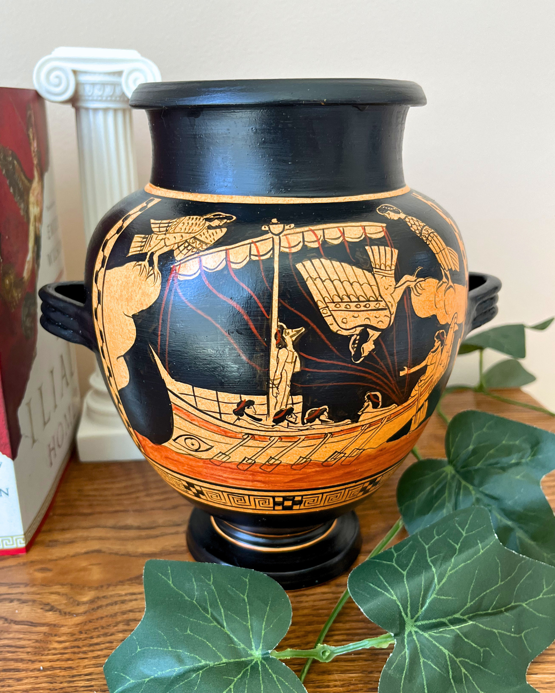 [PRE-ORDER] Odyssey and the Sirens Greek Myth Vase - Handmade and Hand-pained in Greece