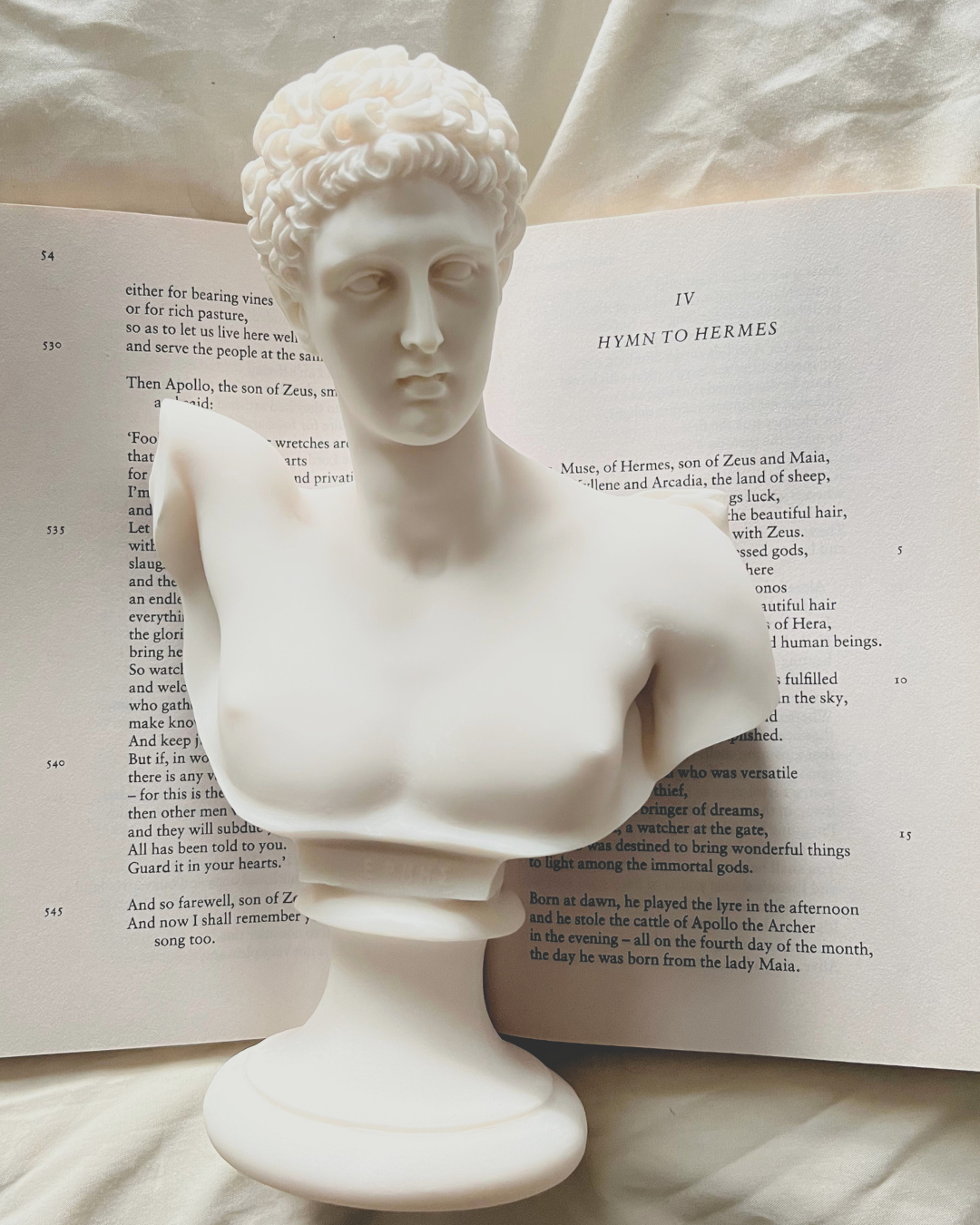 Hermes of Olympia Bust – Greek Cast Marble Sculpture