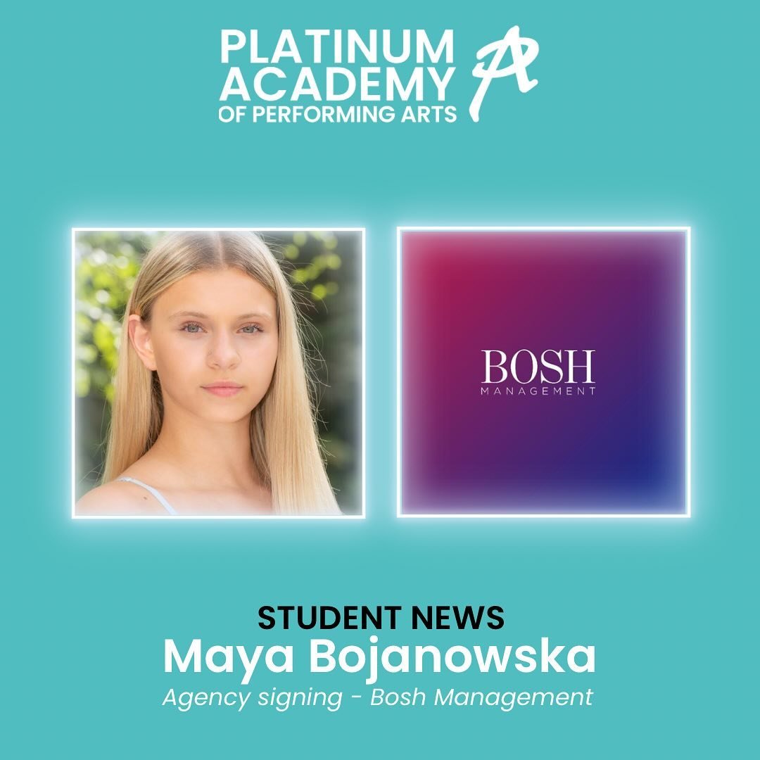 Congratulations to our 3rd year student Maya Bojanowska who has signed with @boshmanagement we are very proud of our students &amp; excited Platinum Academy continues with our 100% success rate of graduates leaving with agent representation.🌟
-
-
#p