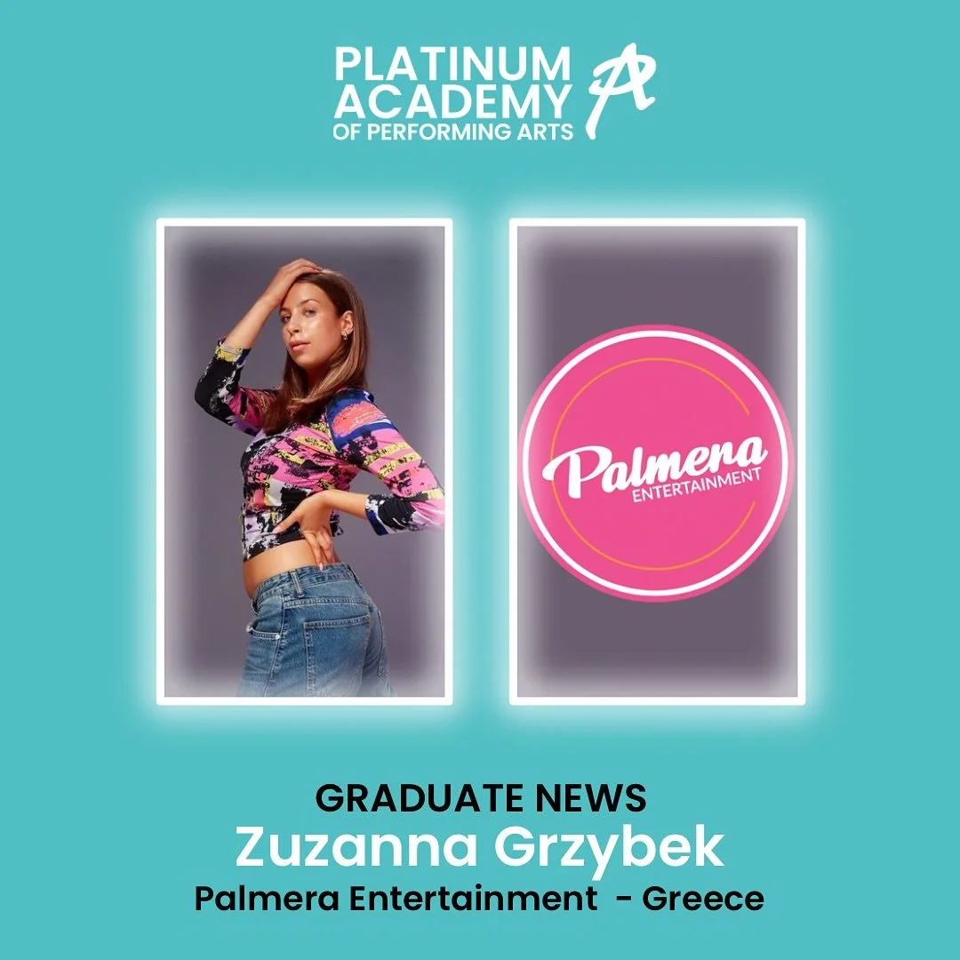 Congratulations to our graduate Zuzanna, who&rsquo;s currently performing in Greece with Palmera Entertainment! 🌟 We&rsquo;re so proud to see you shining on stage abroad! 🇬🇷