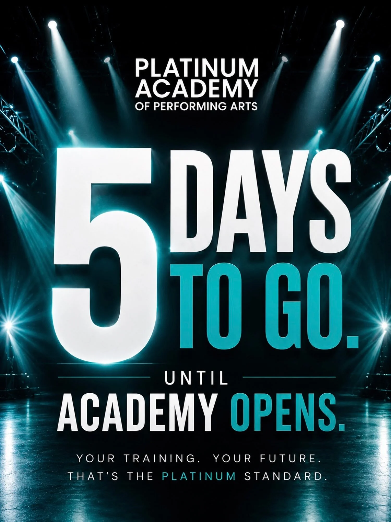 5 DAYS TO GO! 📢 The countdown is officially ON and we cannot wait to welcome you back to Platinum Academy!

A brand-new academic year with new opportunities, new productions and another year to train, grow and discover the performer you want to beco