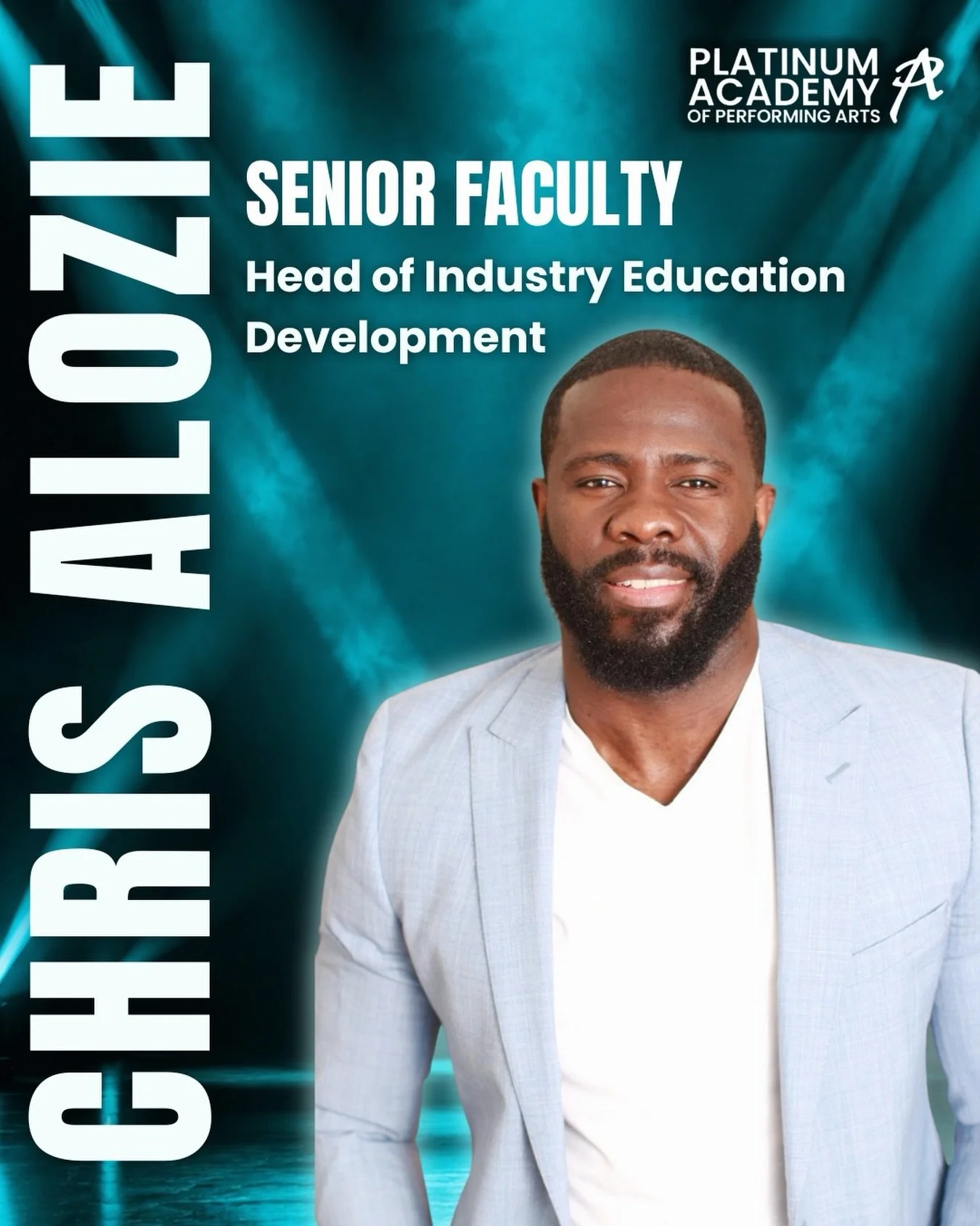 NEW FACULTY ANNOUNCEMENT 📢 

We are so excited to welcome Chris Alozie as our new Head of Industry Education &amp; Development.

With an incredible career spanning performance, choreography, creative direction and education, Chris brings a wealth of