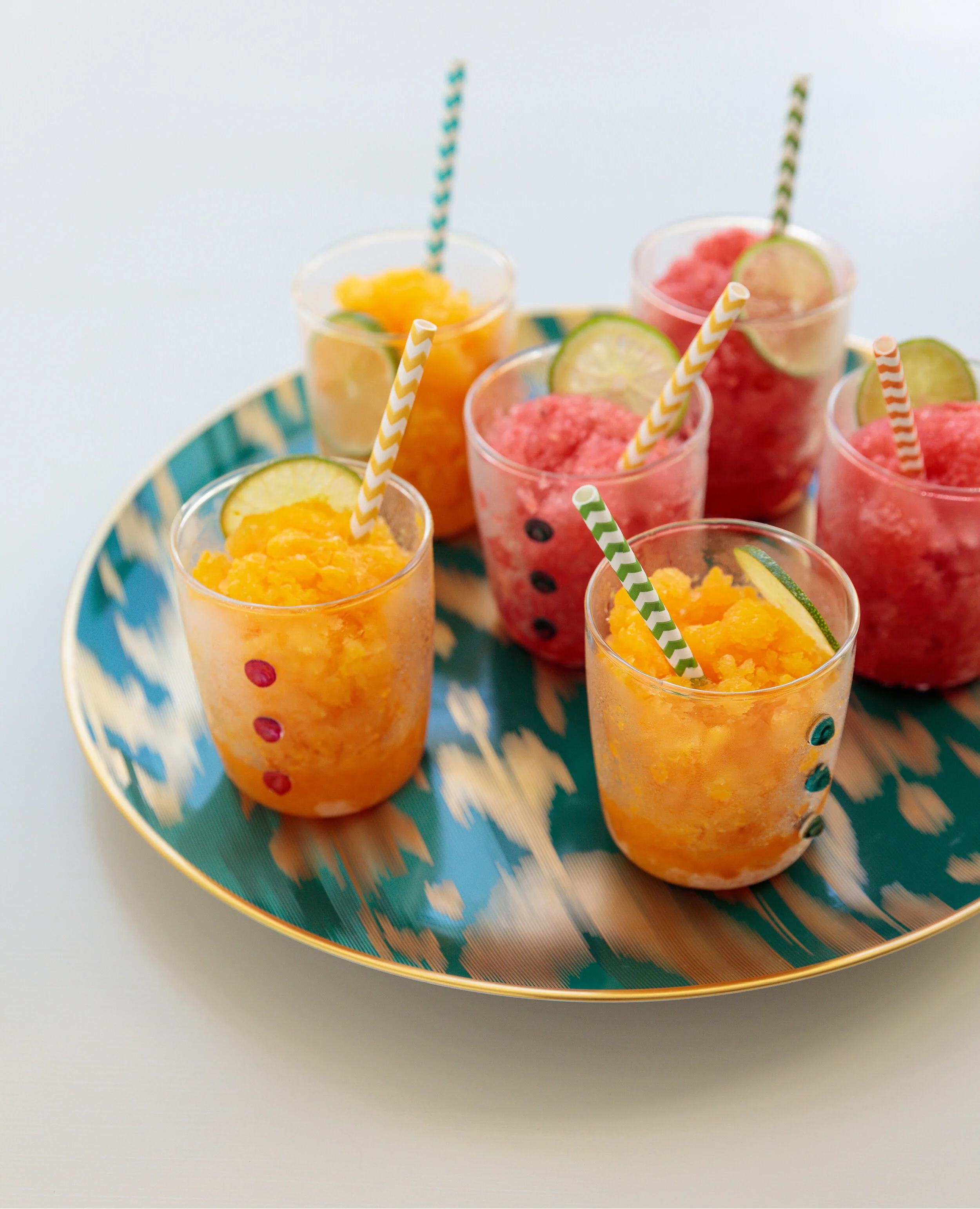 Watermelon and Orange Ice Refreshers
