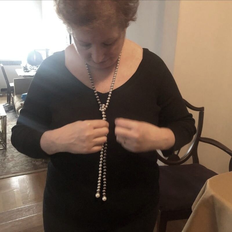 Jane Becker in triple strand pearl necklace - JBJewels Fine Jewelry Redefined.jpeg