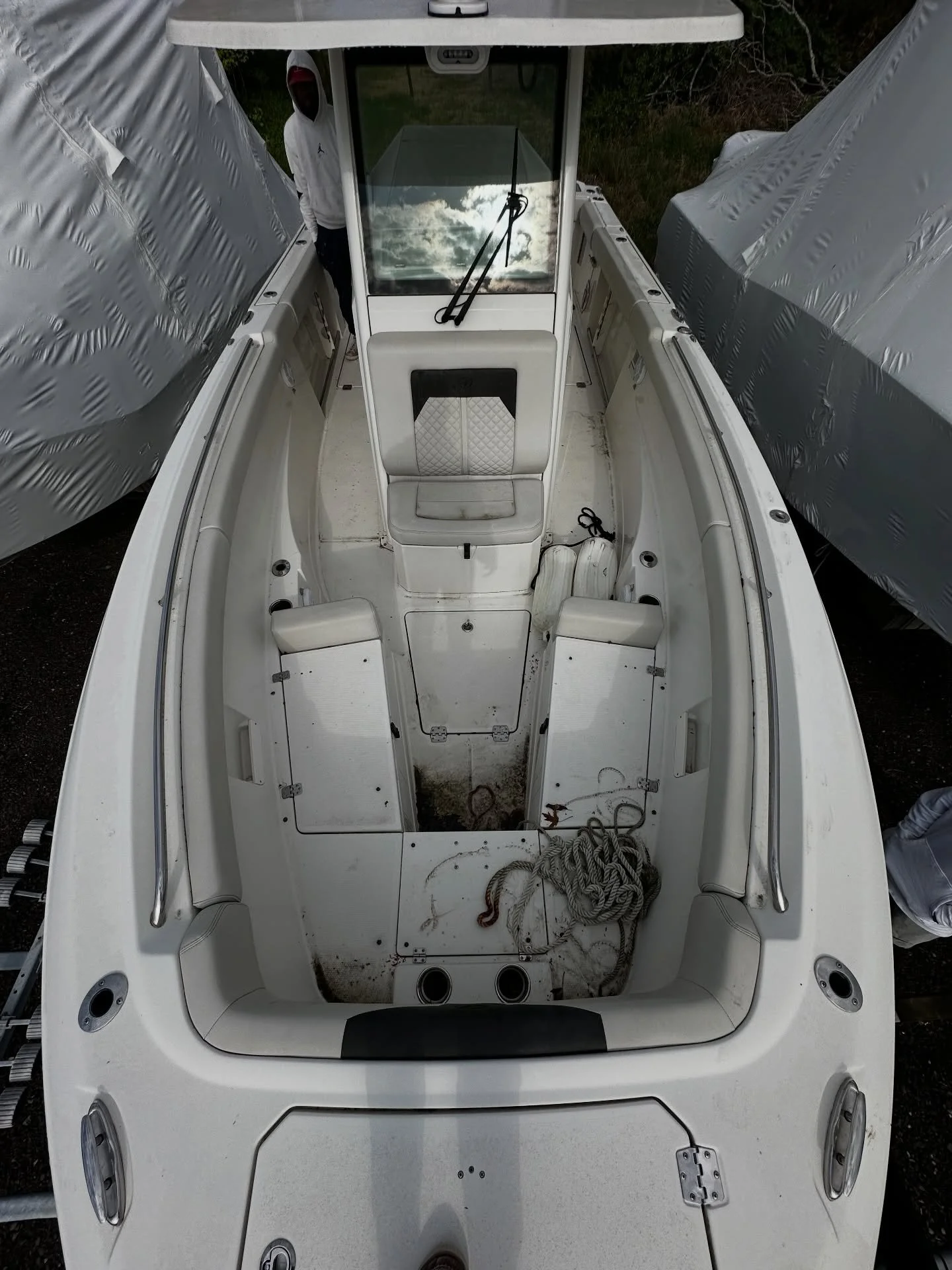 Check out this transformation! This boat is show room ready after getting our hands on it✨ Full detail completed on this 28ft Sailfish🛥️

Contact Us: 
📞 (609)-354-7041
📧 info@starboardcleaning.com

Our Website link is in our bio!

#starboardcleani