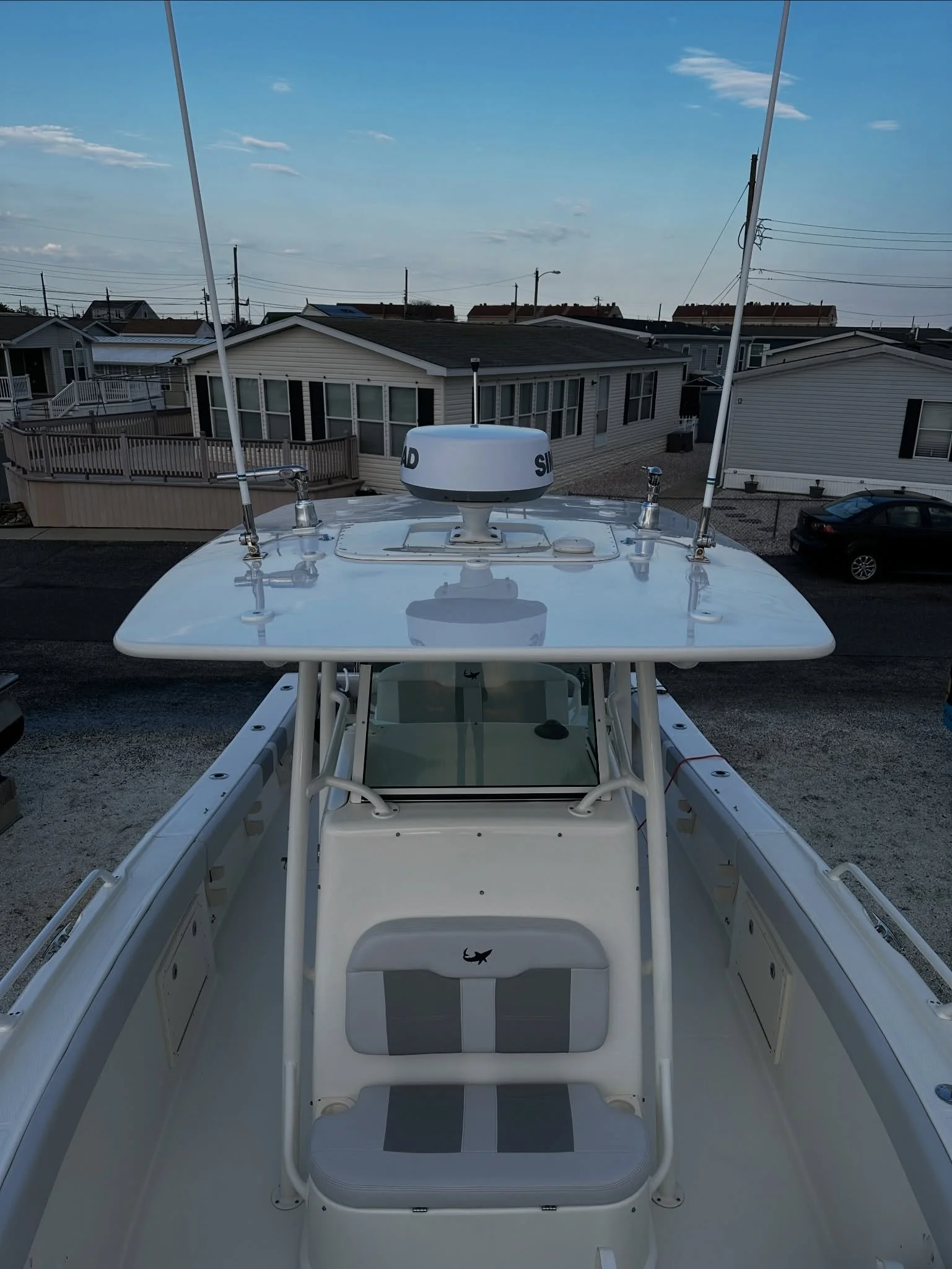 Topside detail completed on this 28ft Mako! 

Contact Us: 
📞 (609)-354-7041
📧 info@starboardcleaning.com

Our Website link is in our bio!

#starboardcleaning #marinalife⚓️ #starboard  #boatdetailing #southjersey