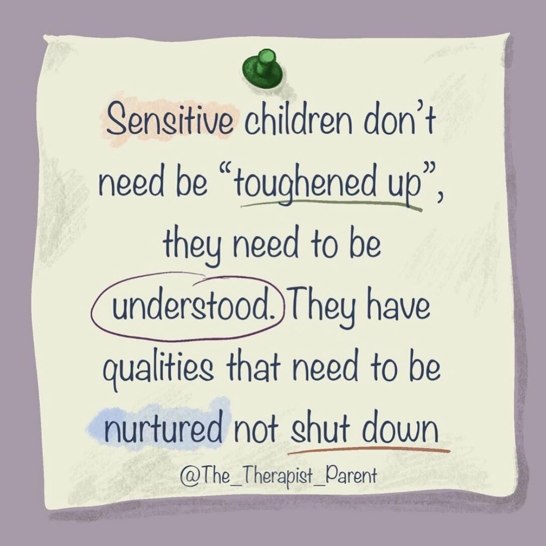 from @the_therapist_parent 

Do you have a child that people call &quot;sensitive soul&quot;? Or worse, are they labeled as weak, a sook, or wimp? Our culture has presented these children in a negative light as if feeling deeply is a negative attribu