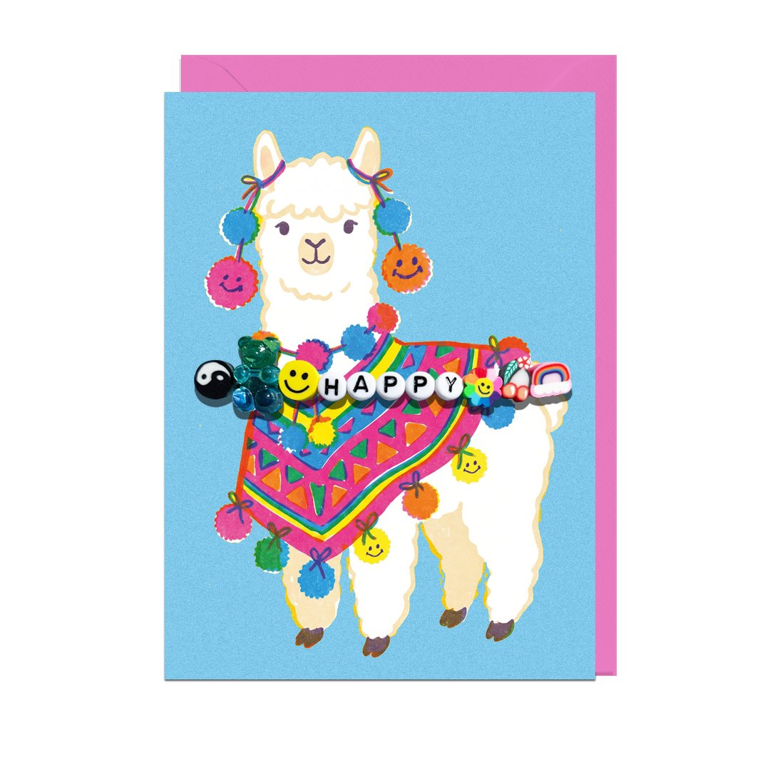Happy Alpaca Bracelet Card