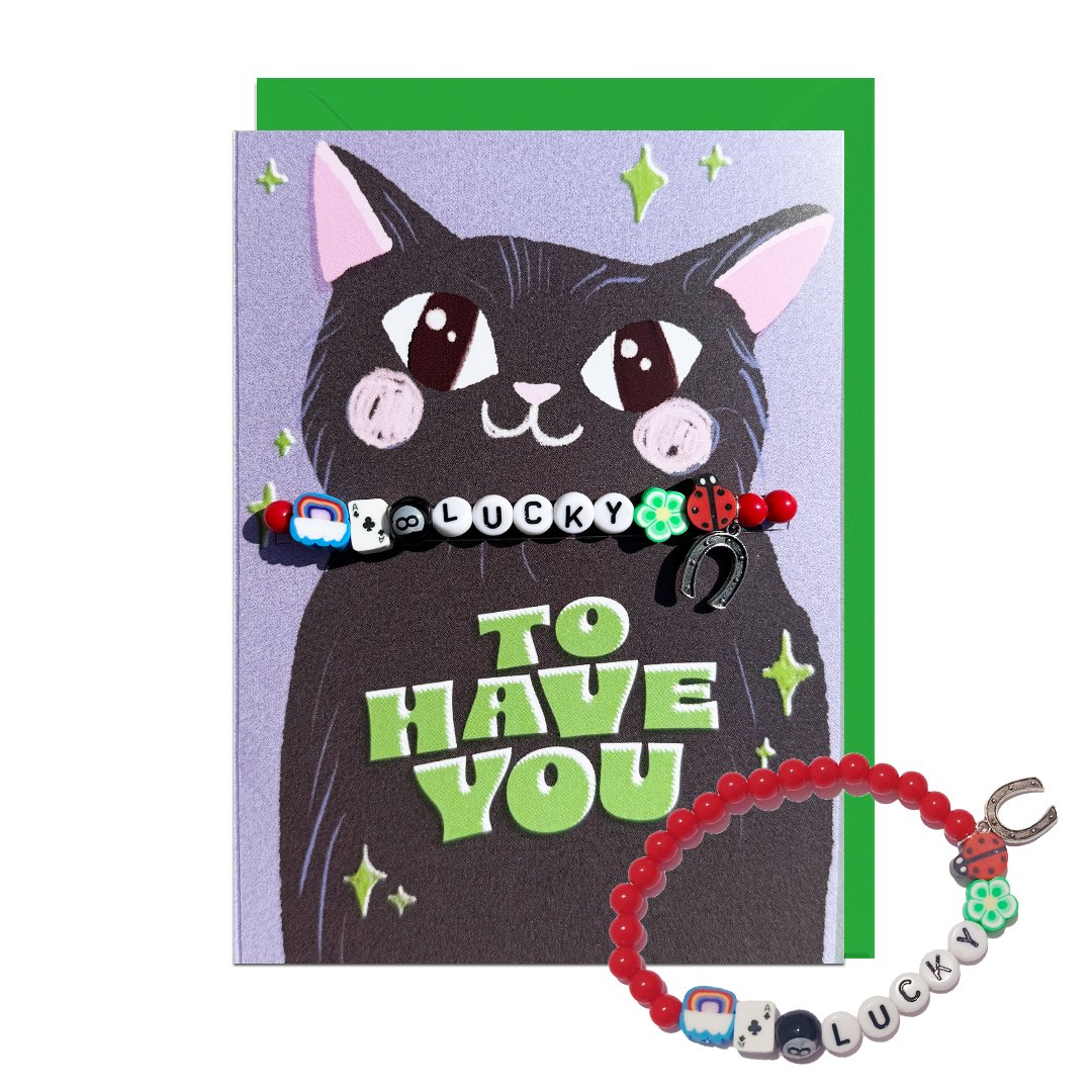 Lucky Cat Bracelet Card