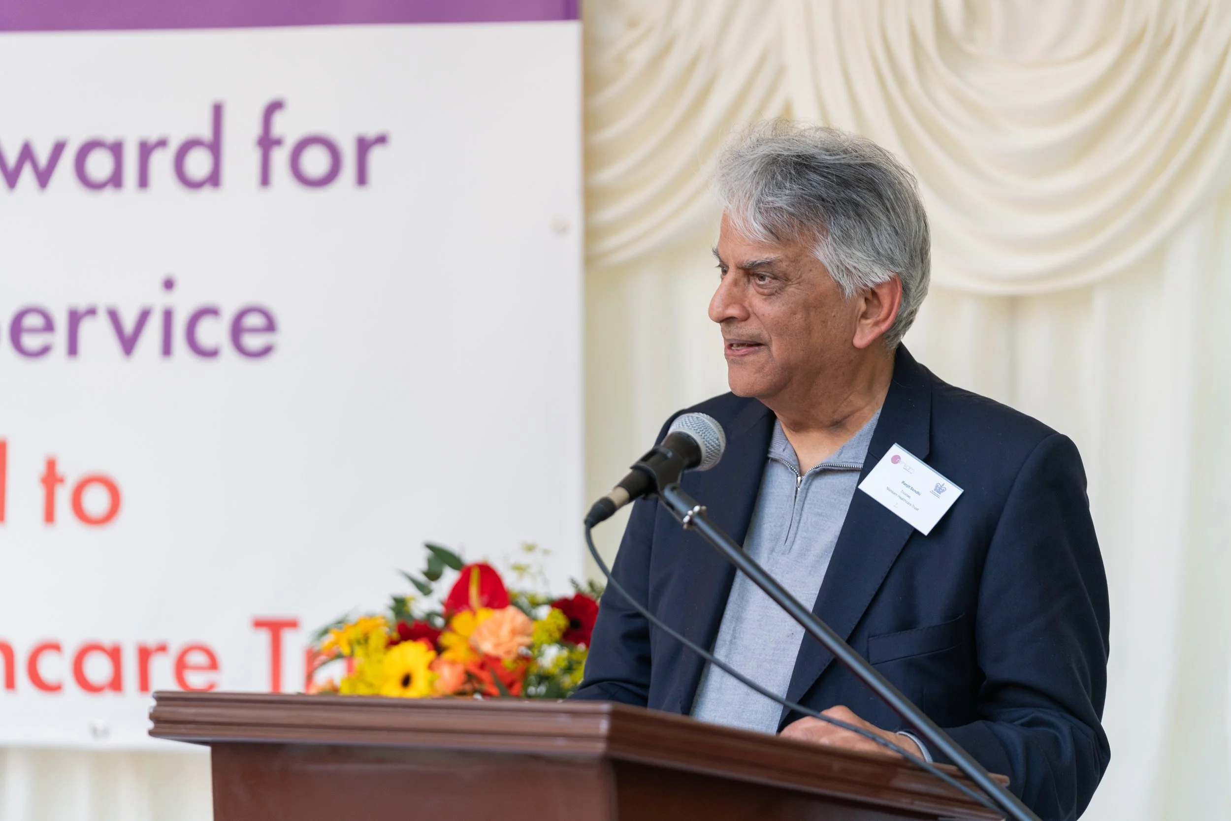 Ranjit Sondhi giving thanks following award presentation