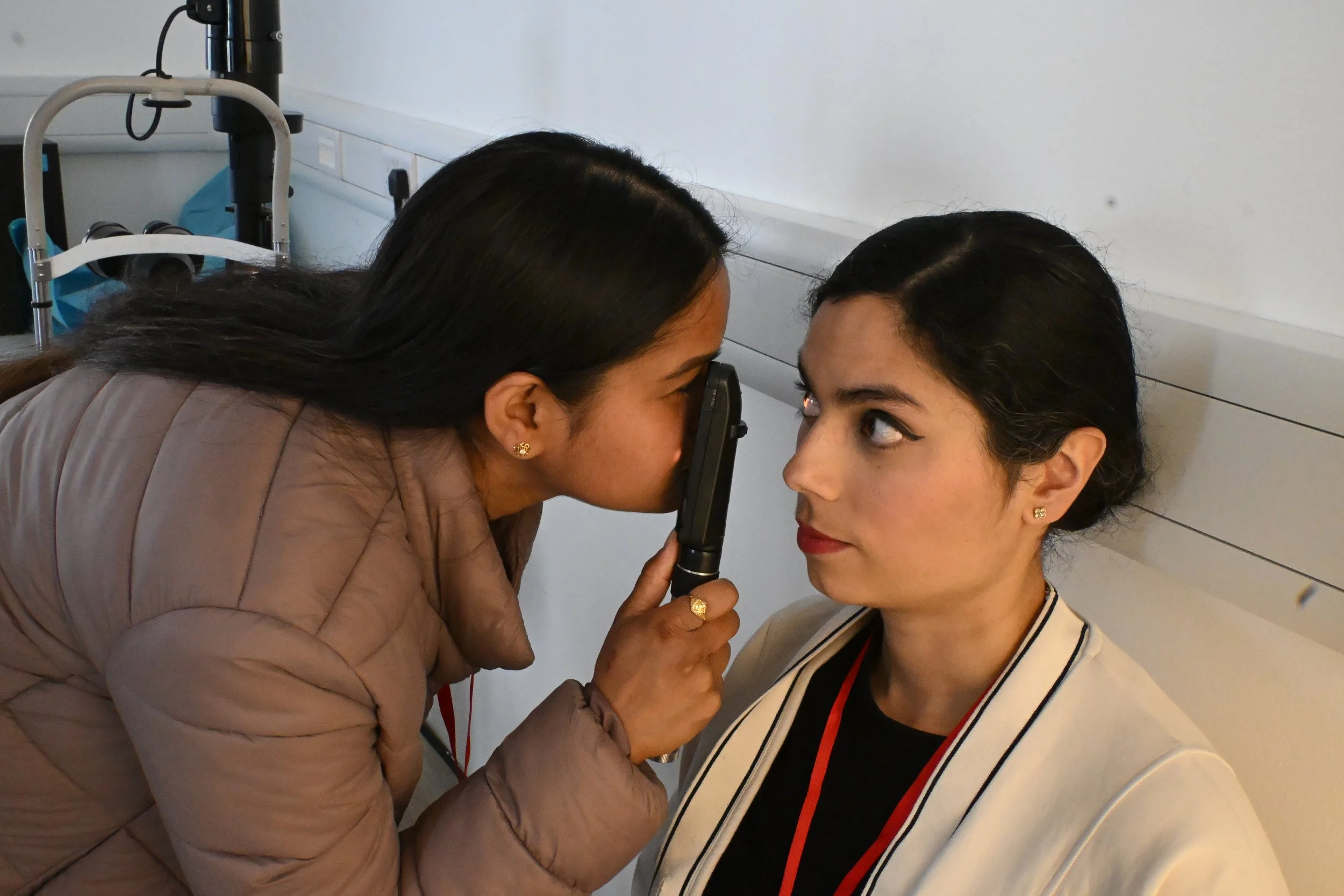 Eye care workshop in progress
