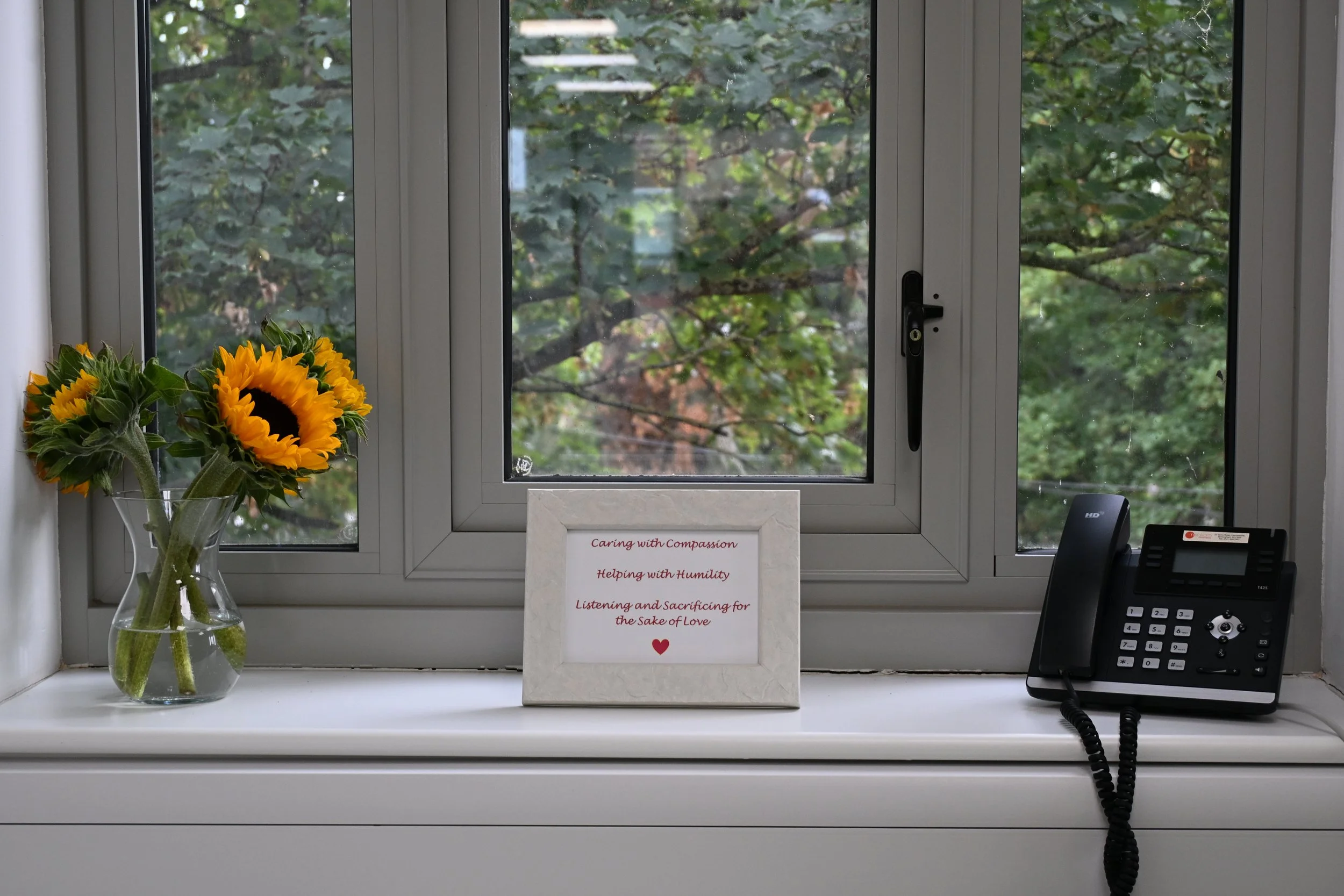 Window display inside counselling room