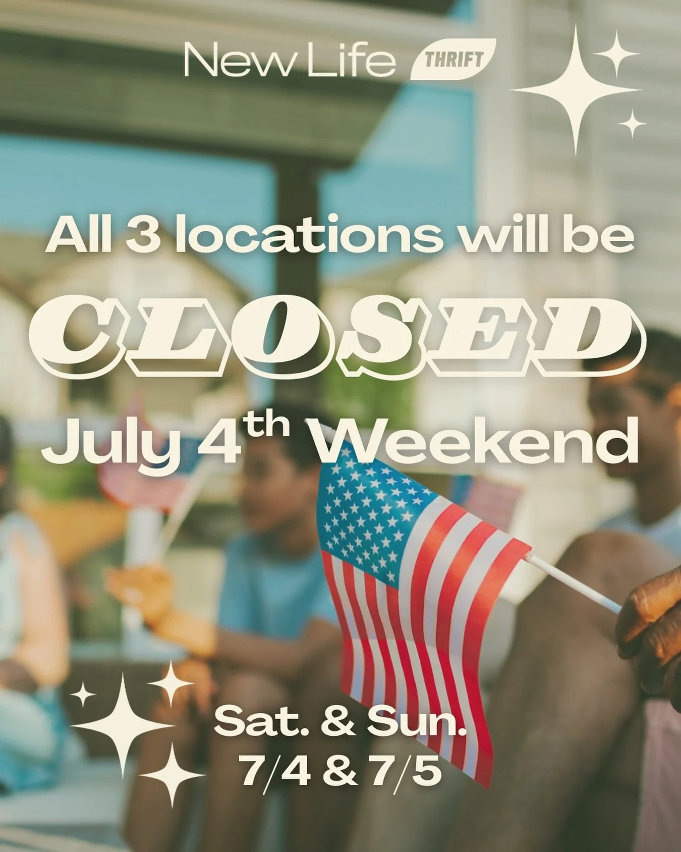 We&rsquo;ll be closed Saturday 7/4 &amp; Sunday 7/5 this upcoming weekend for the holiday! Have a fun, safe, and cool 4th of July weekend 🌭🍉🌽🇺🇸