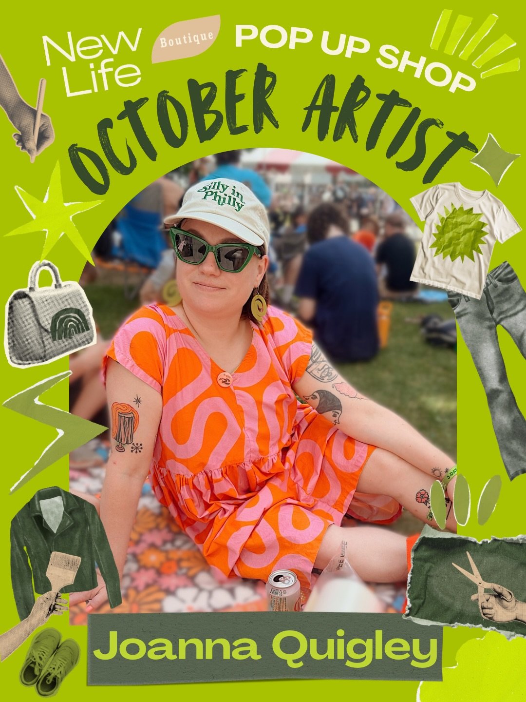 October&rsquo;s Pop Up Shop artist at our Boutique is local artist, Joanna Quigley! Stop in &amp; check out the handmade collection of color block sweatshirts &amp; hoodies made from second hand garments 🌈 They will be on our pop-up boutique rack al