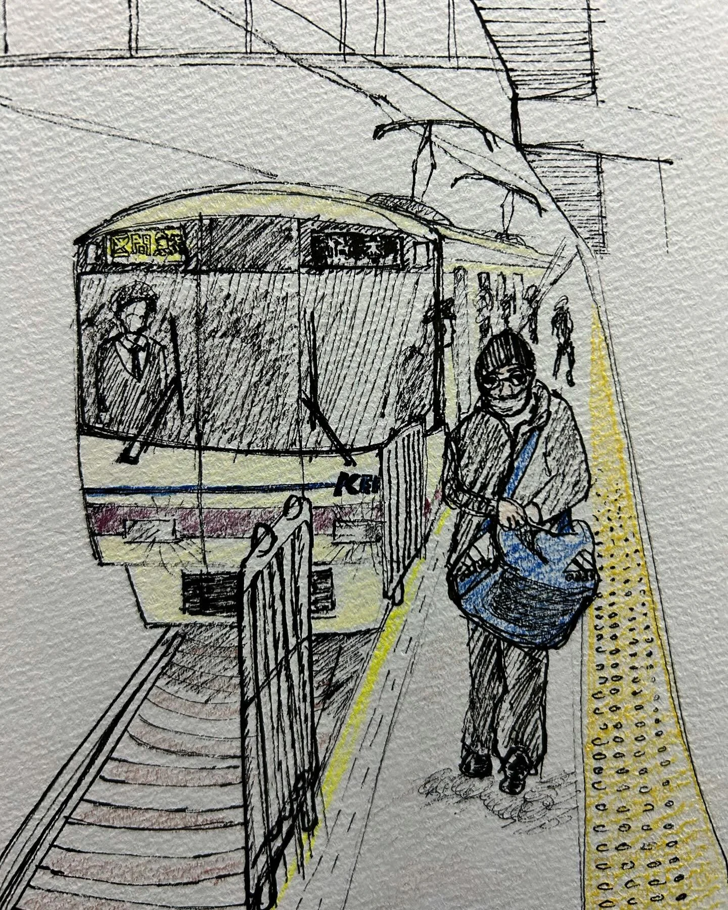 A quick sketch in pen of my commute home tonight. It was a long day, and I was not feeling this commute home, but thankfully I made it back home in one piece. I am grateful for a home to come back to.

I&rsquo;m proud of myself for keeping a promise 