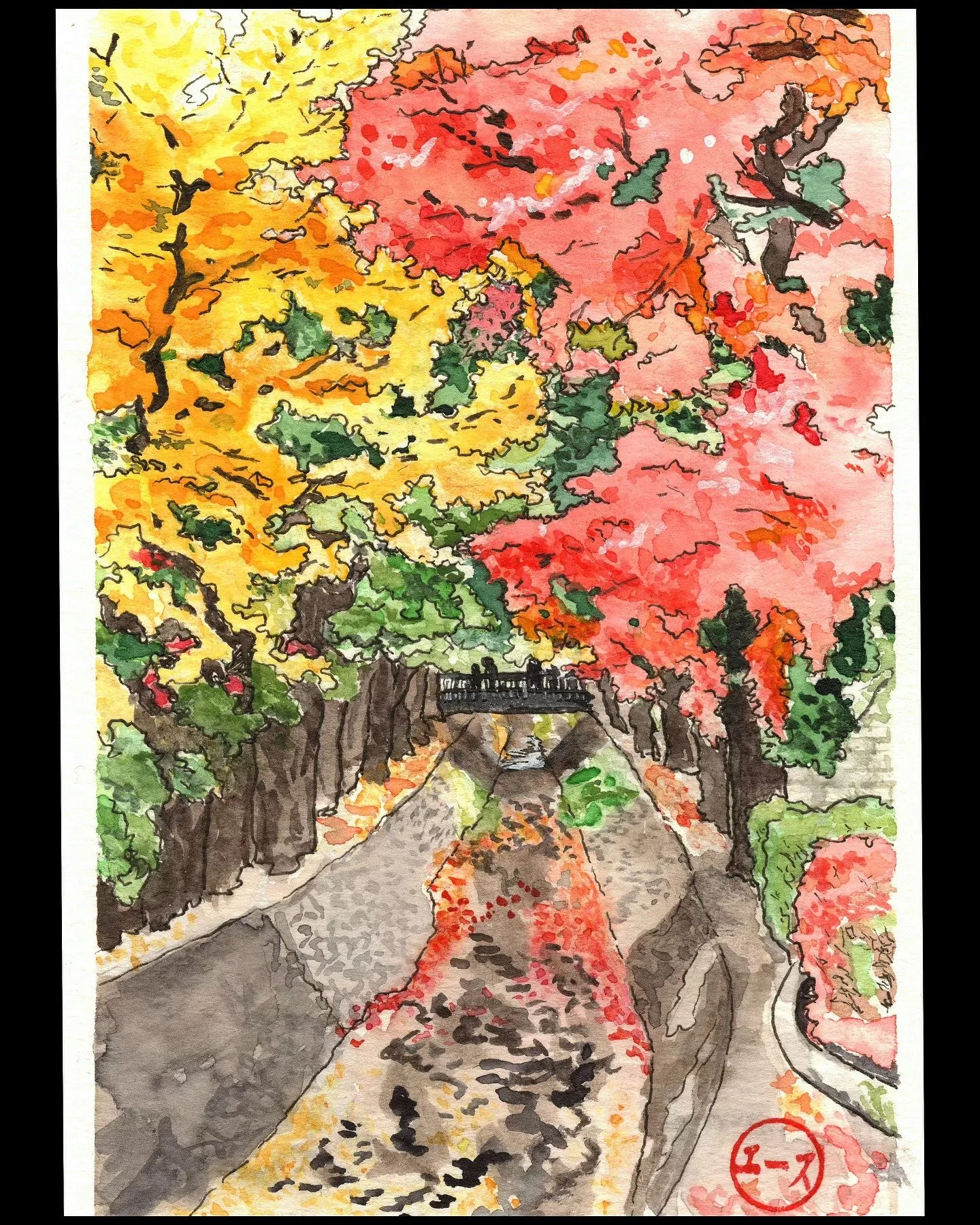 Today I took an art class at the nearby shrine Fushimi Inari Taisha. It&rsquo;s one of the most famous tourist attractions here in Kyoto with all the orange gates. Close by was an art studio where I did a free trial art lesson along with some other e