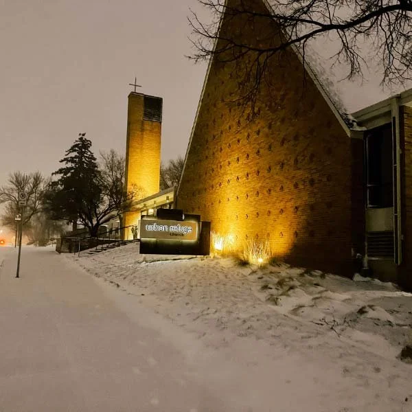 Urban Refuge Church in the snowy winter