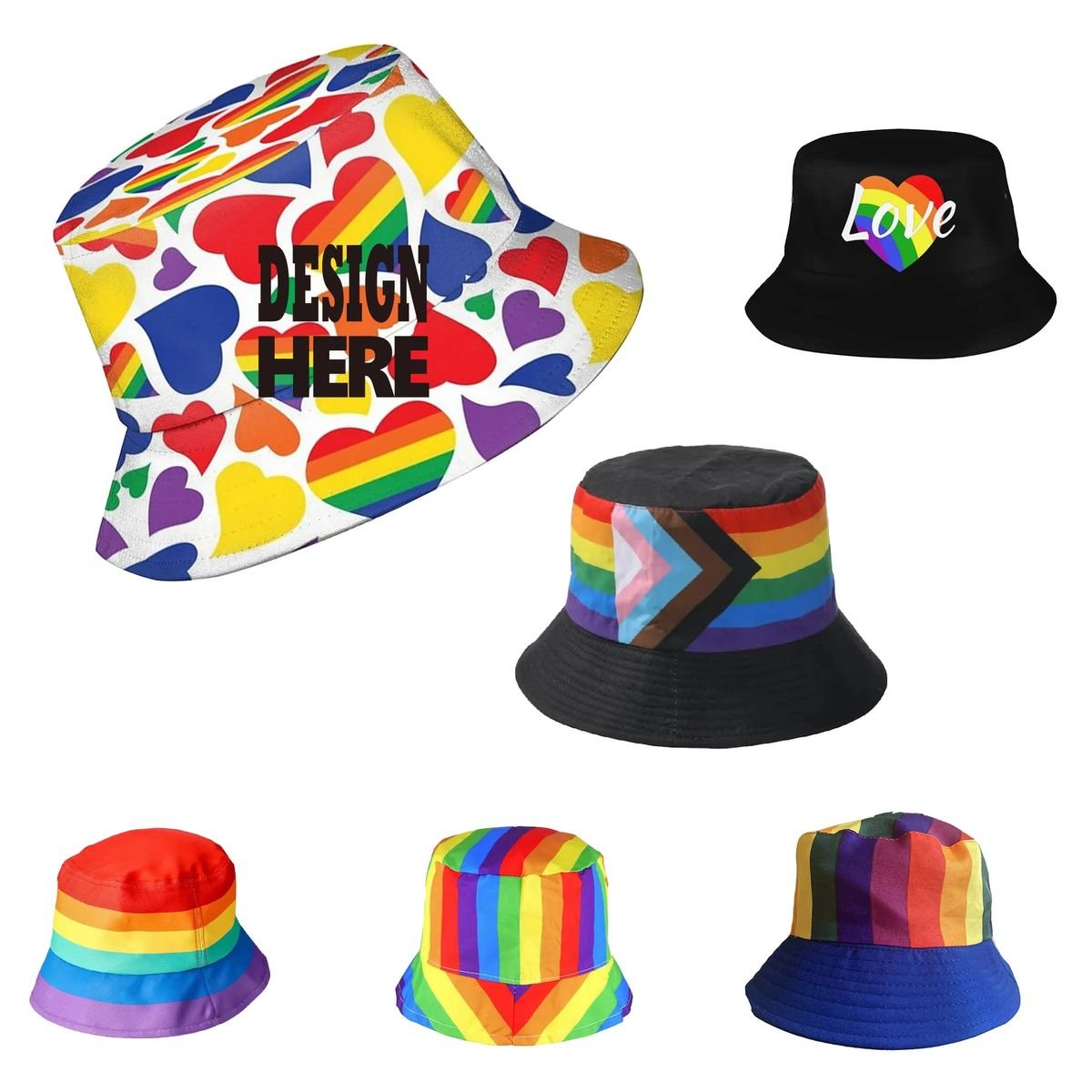 Pride Rainbow Bucket Hat