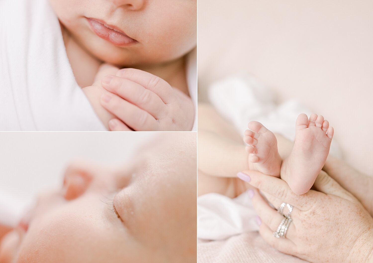 Newborn details of baby girl. Photos by Ambre Williams Photography.
